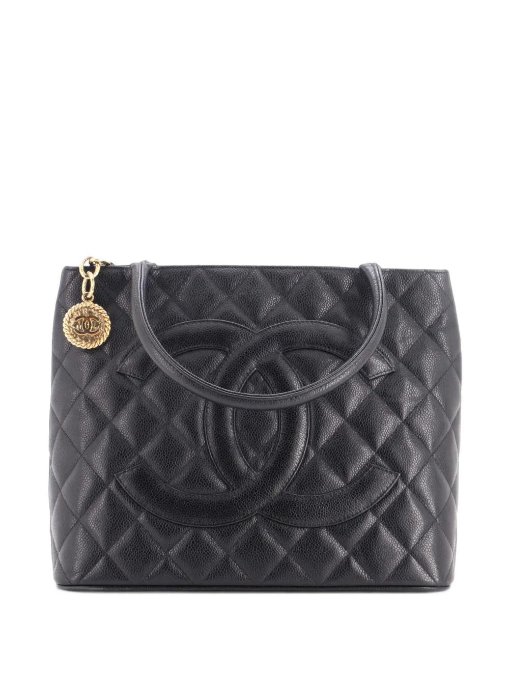 Medallion Quilted Caviar tote bag