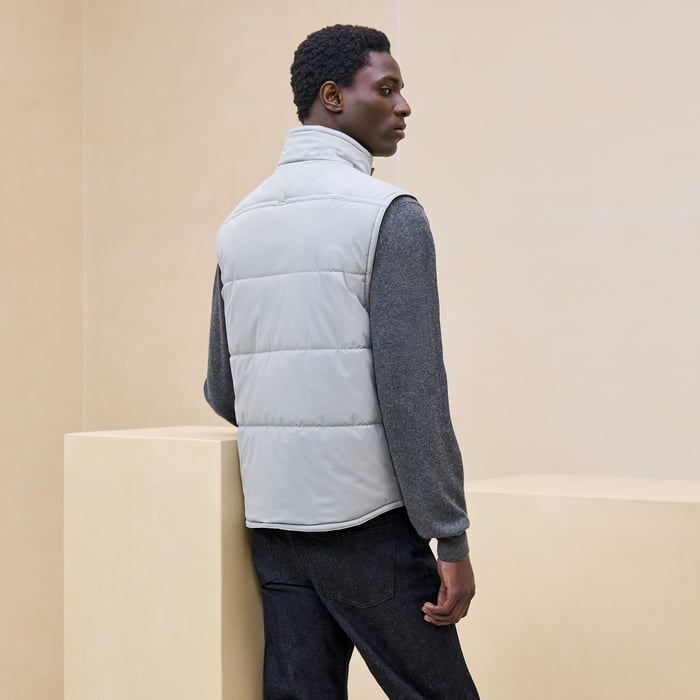 Silex Quilted Vest With Leather Detail