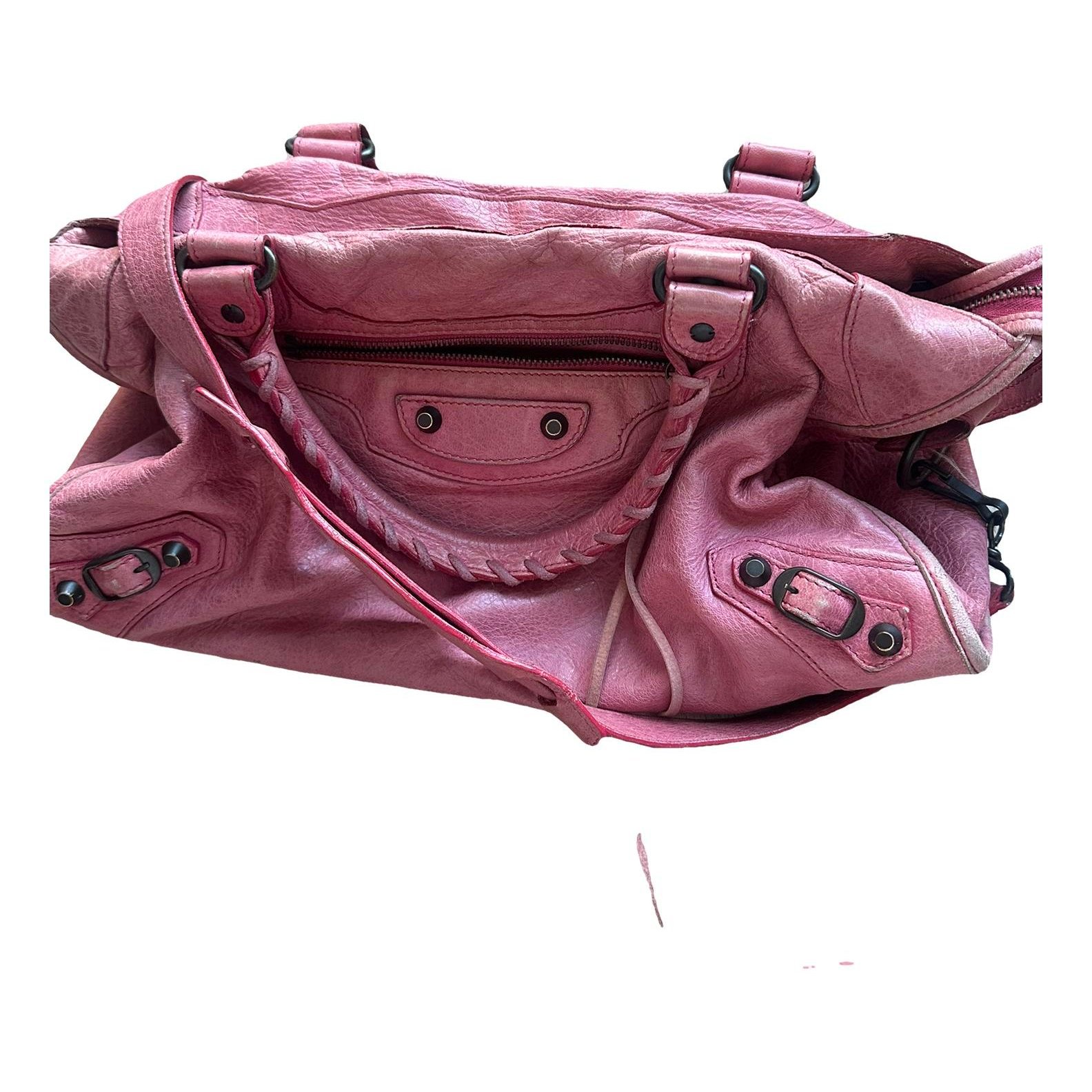 City leather handbag