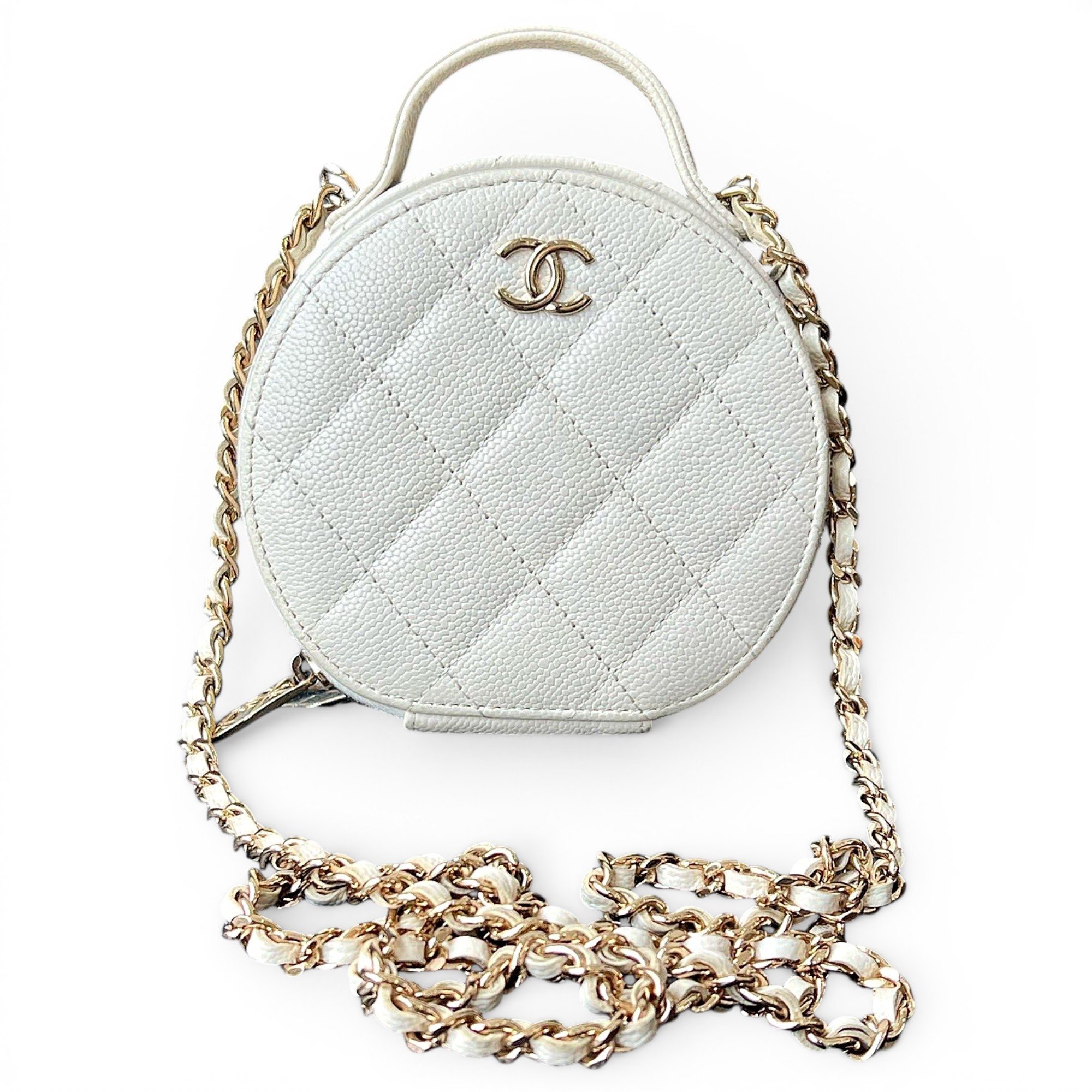 Vanity leather handbag