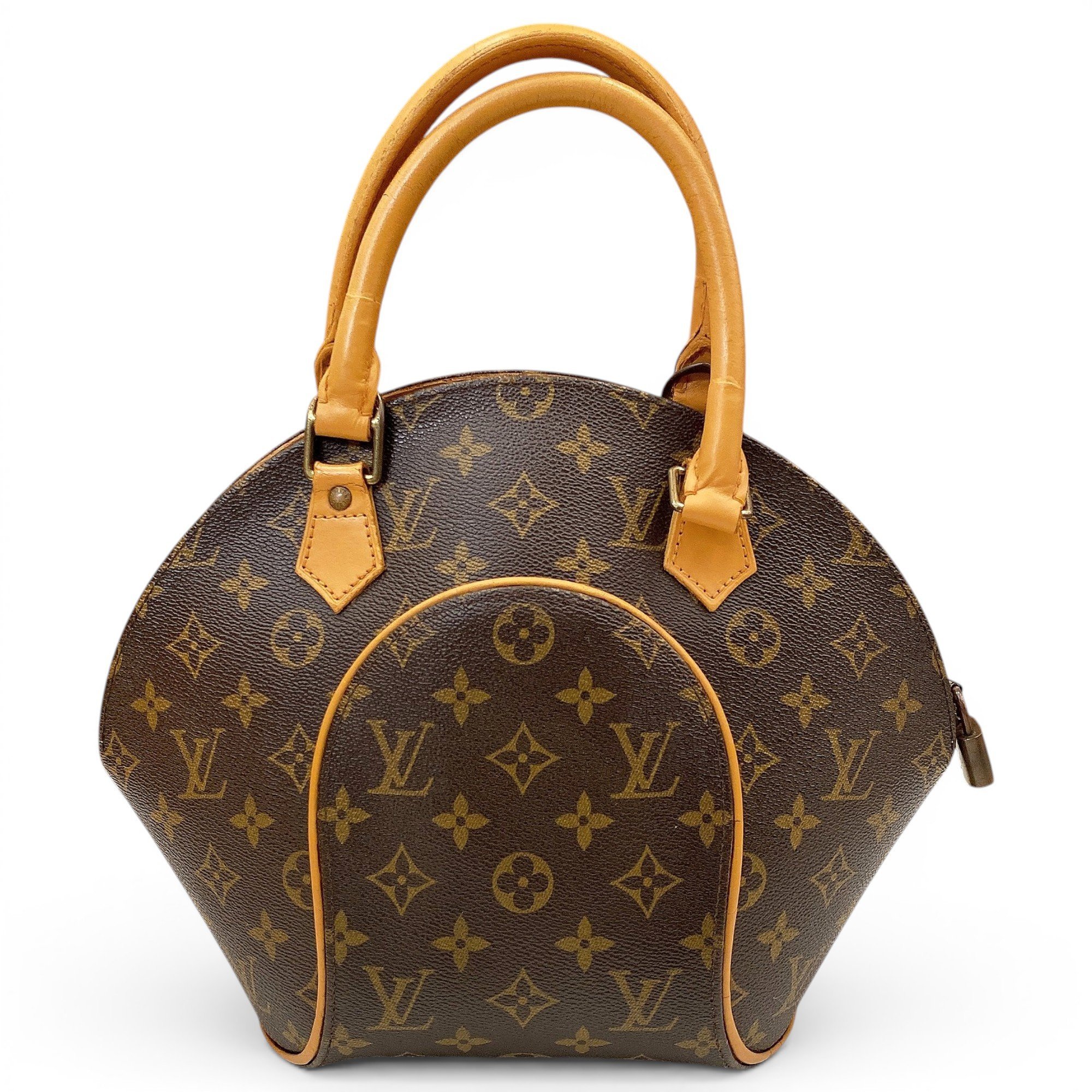 Ellipse leather handbag