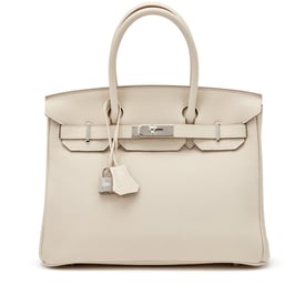 Hermes Craie Togo Birkin 30 Palladium Hardware, 2021