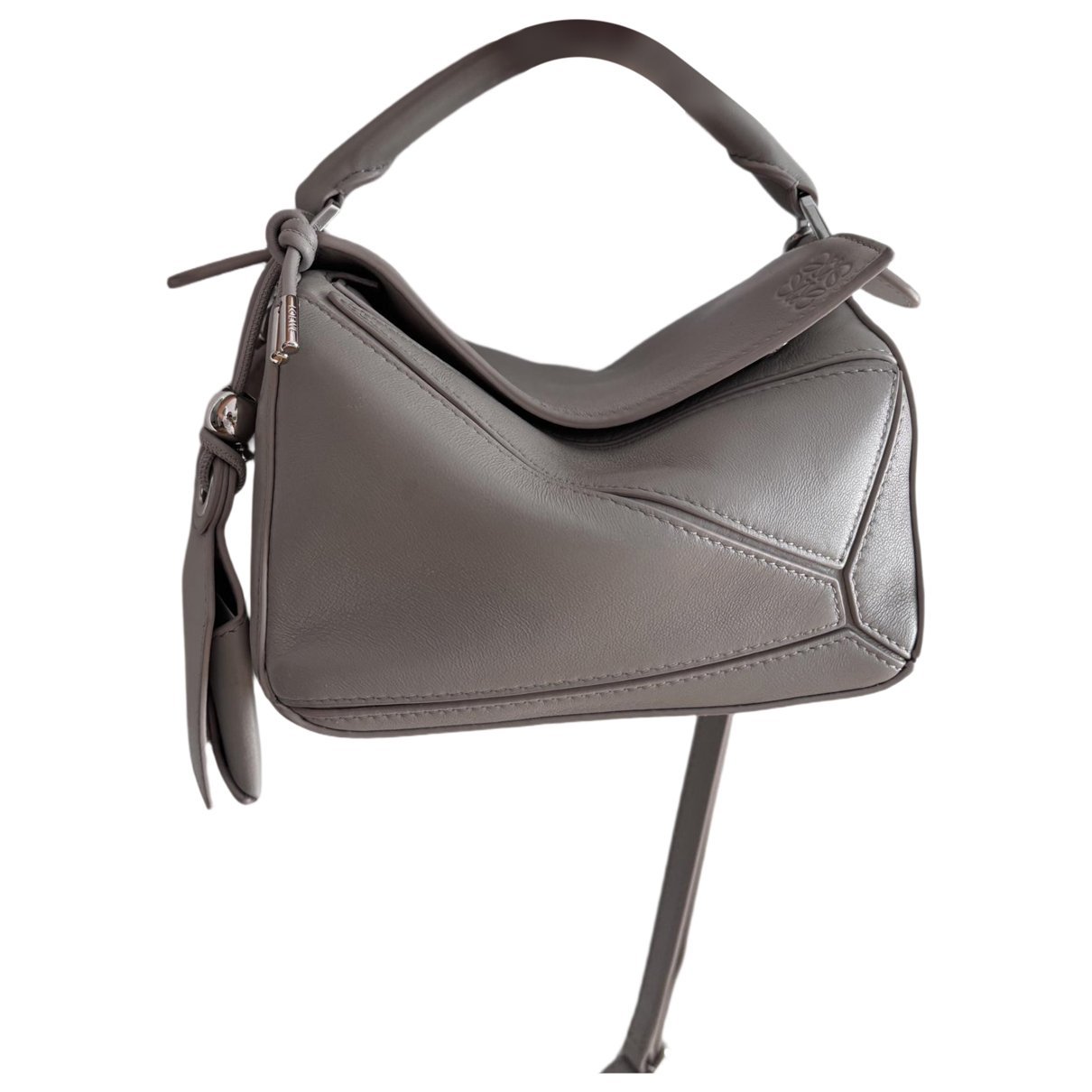 Puzzle leather handbag
