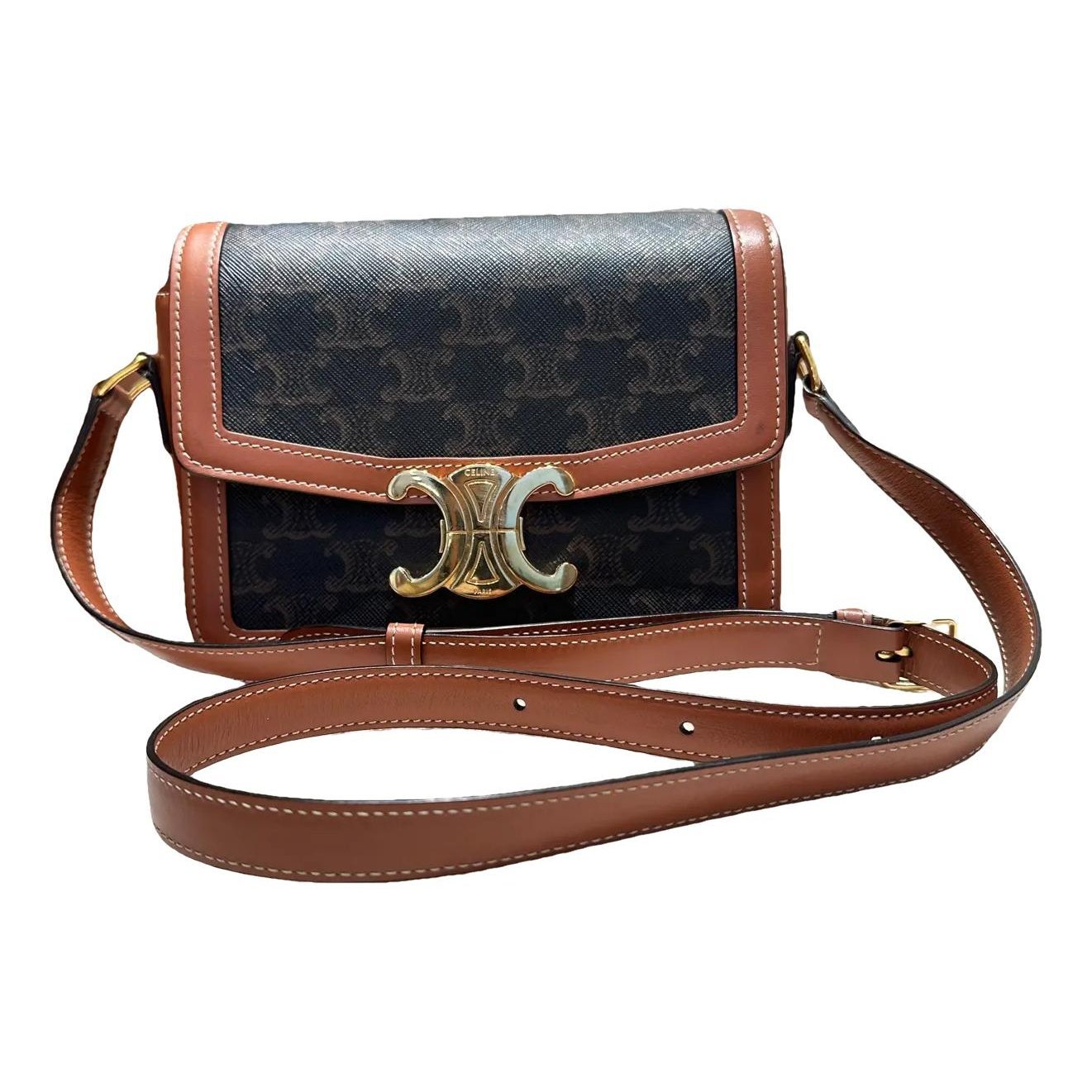 Triomphe leather crossbody bag