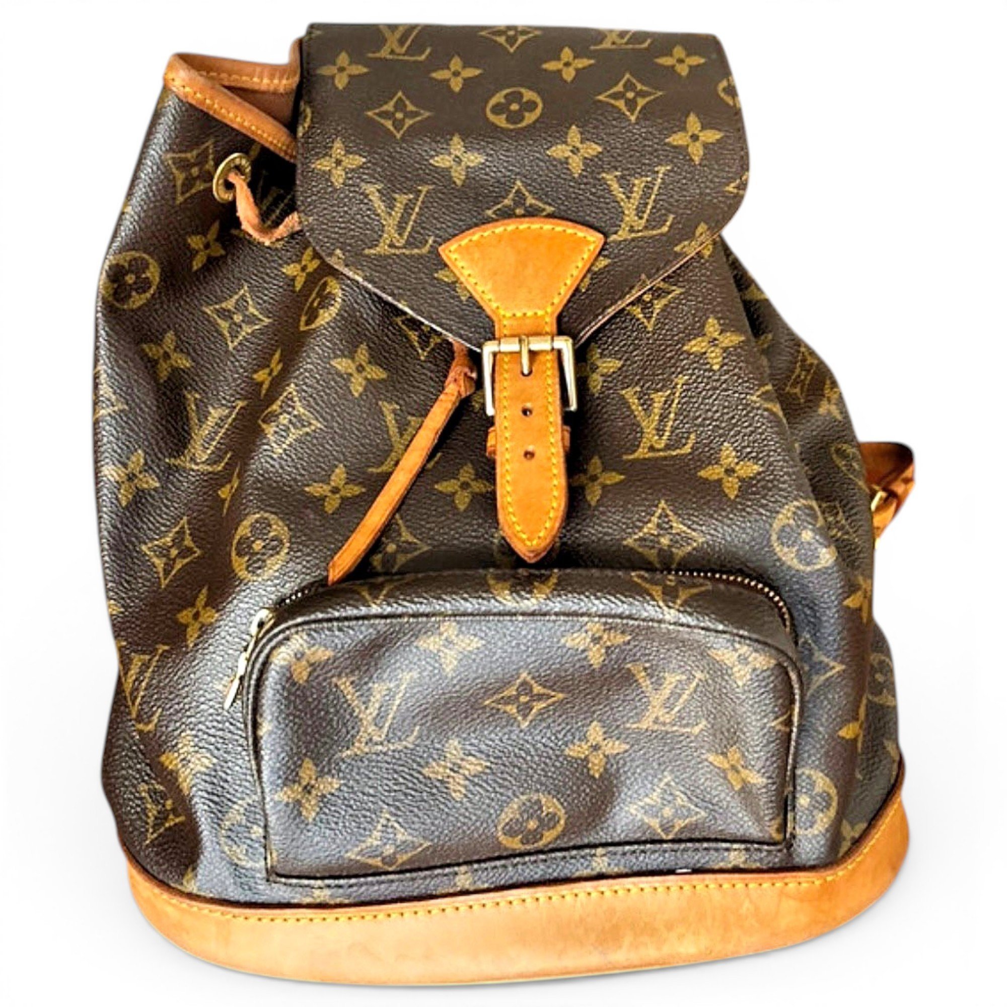 Montsouris Vintage leather backpack