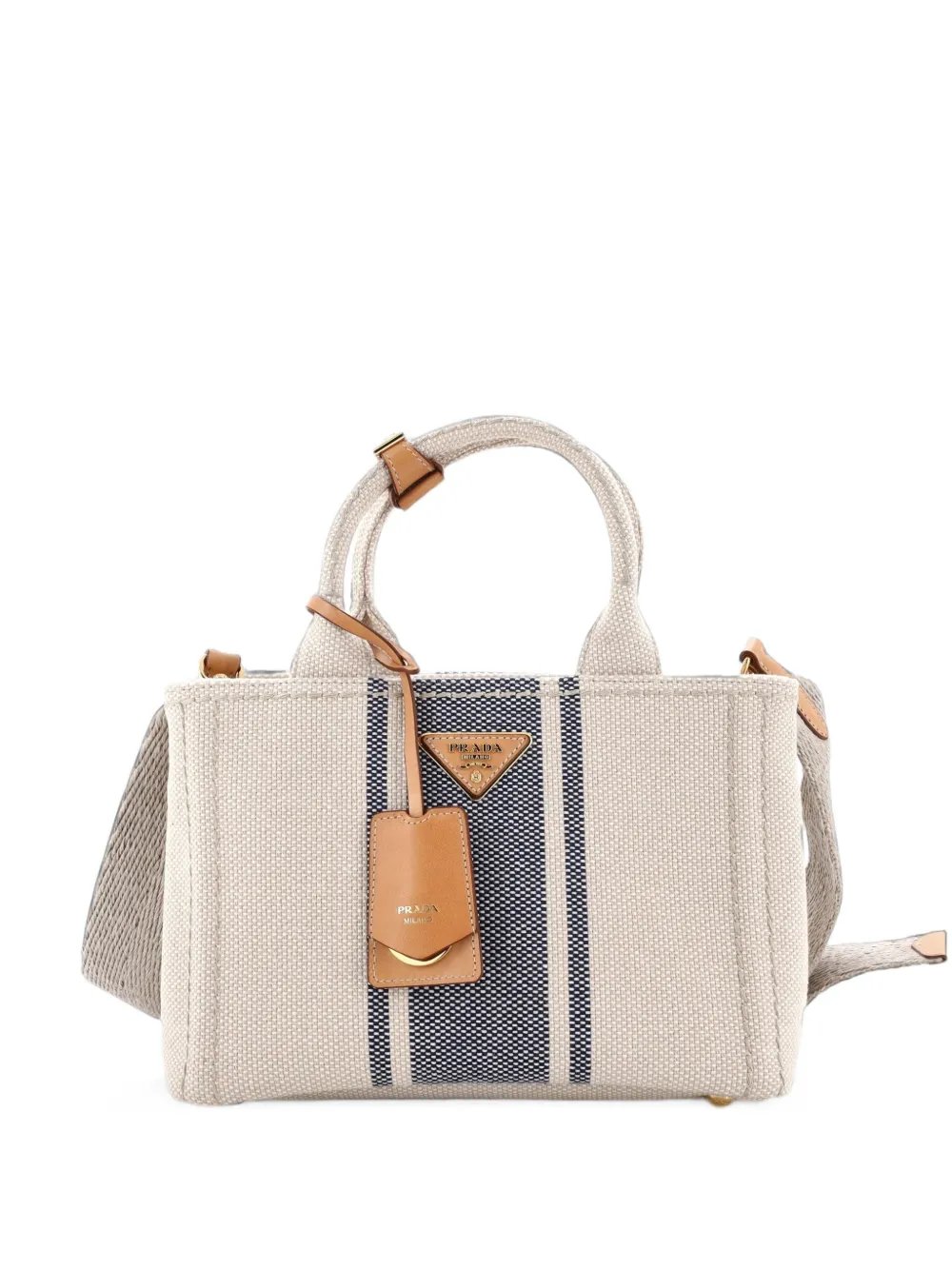 Logo Jardiniere Triangle Embroidered Canvas tote bag