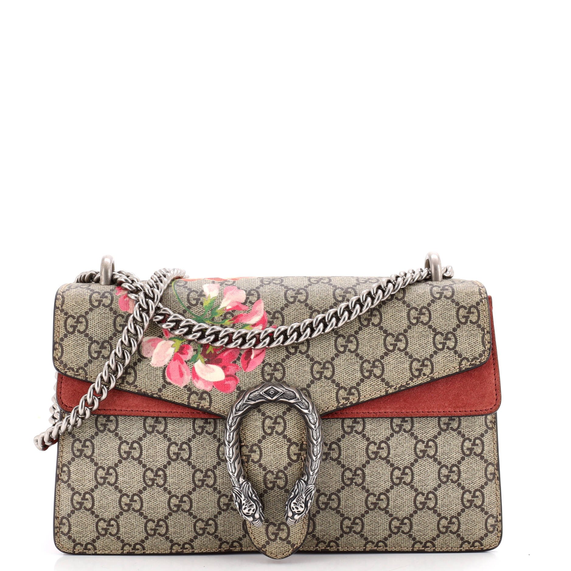 Dionysus Bag Blooms Print GG Coated Canvas Small