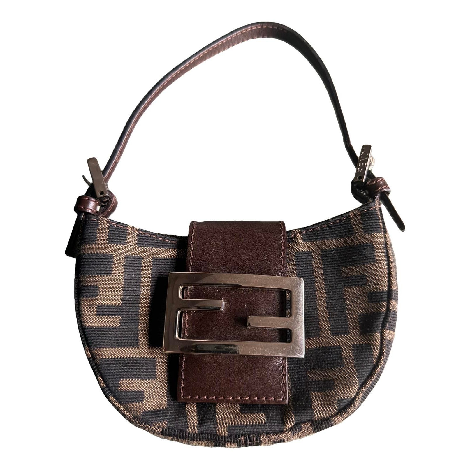Croissant Vintage cloth mini bag