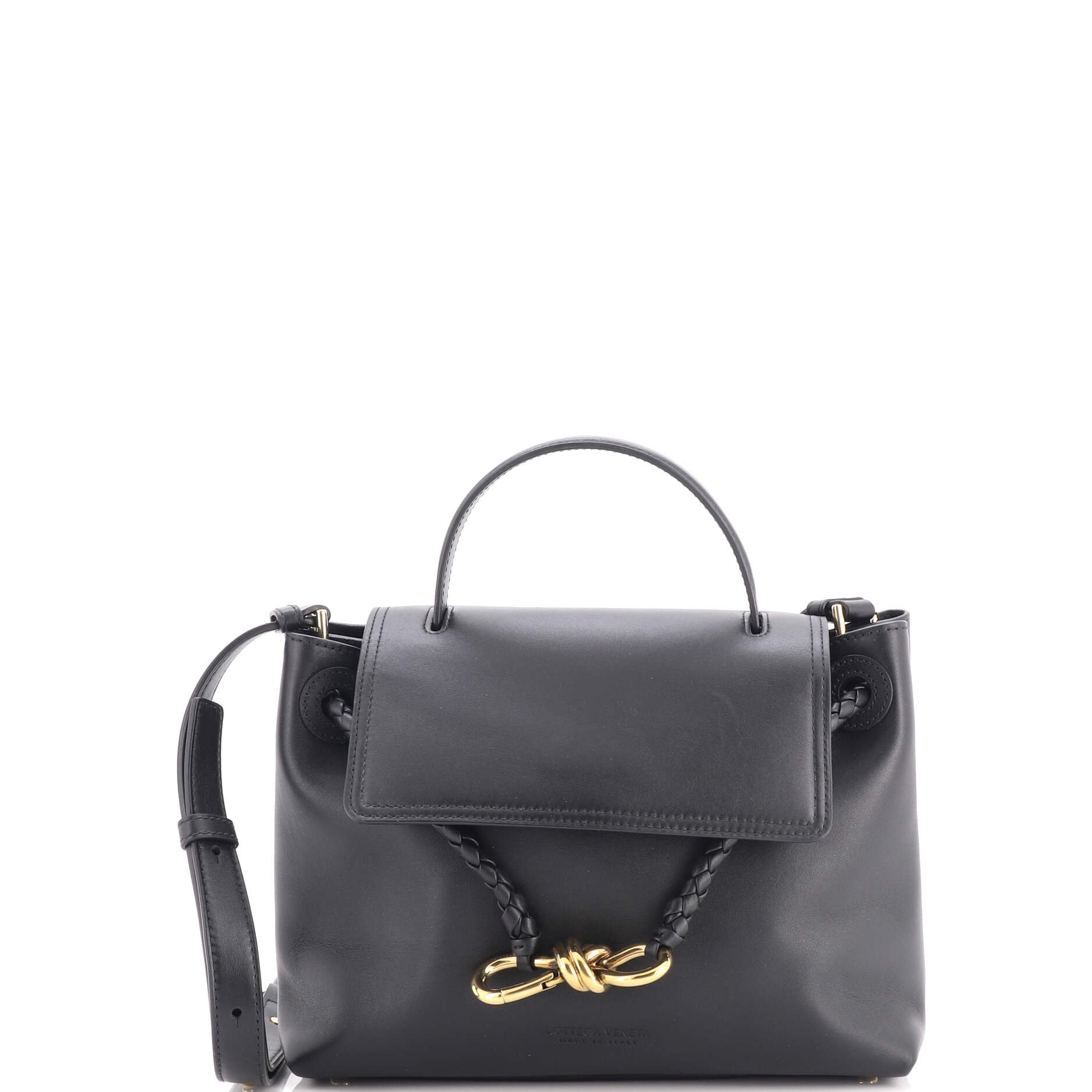 Ciao Ciao Top Handle Bag Leather with Intrecciato Detail Small