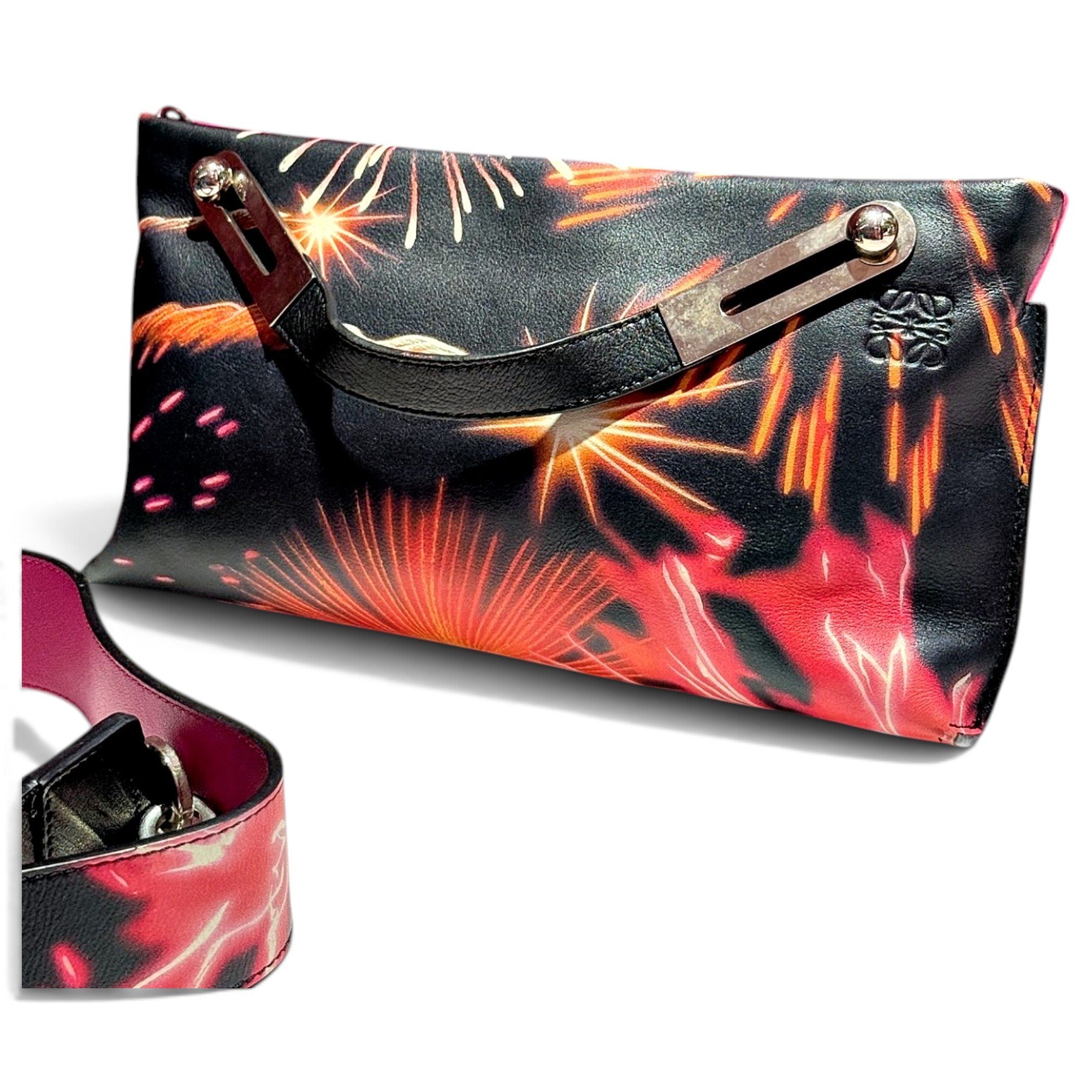 Lazo leather clutch bag