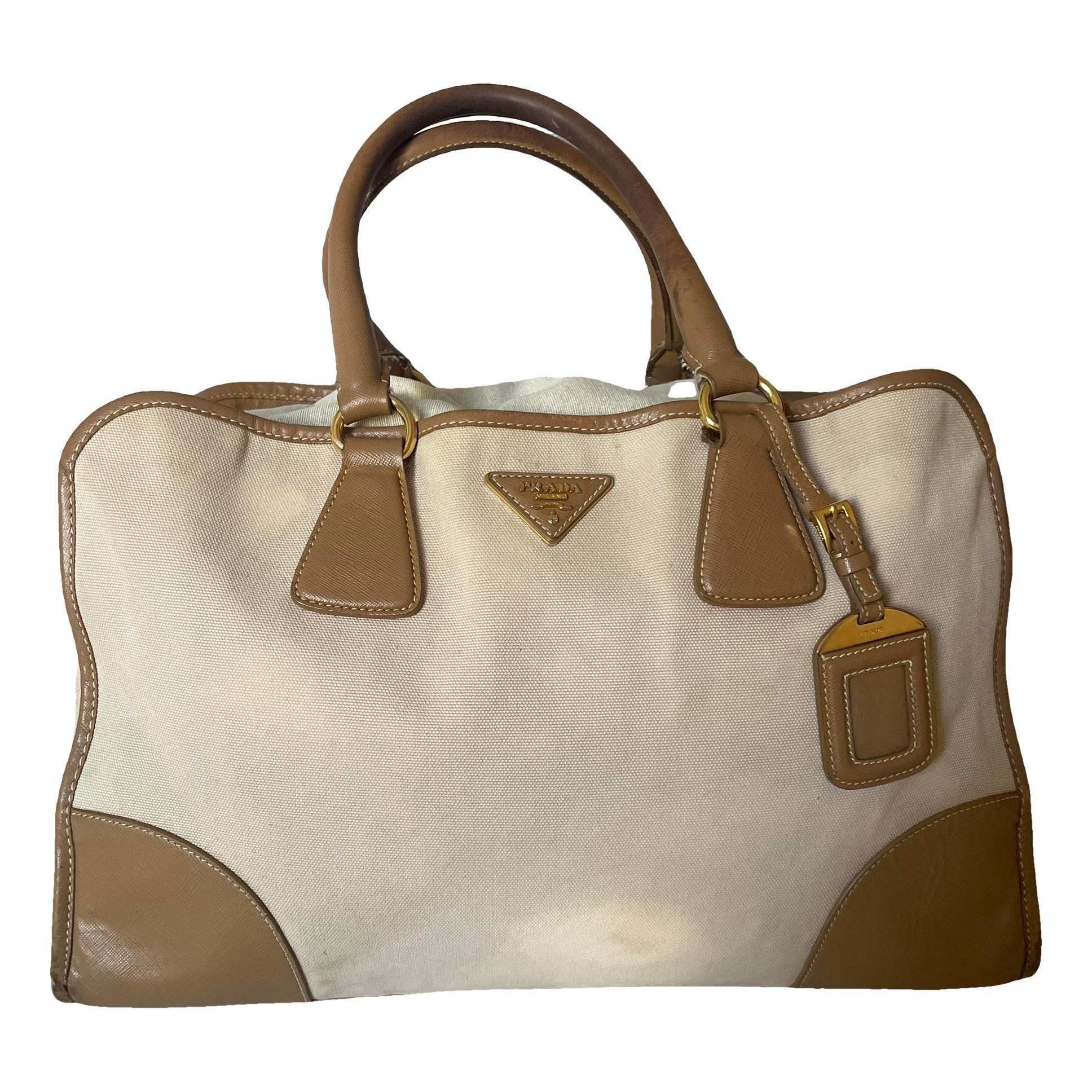 Madras leather handbag