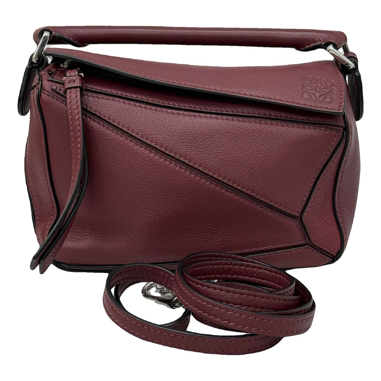 Puzzle leather handbag