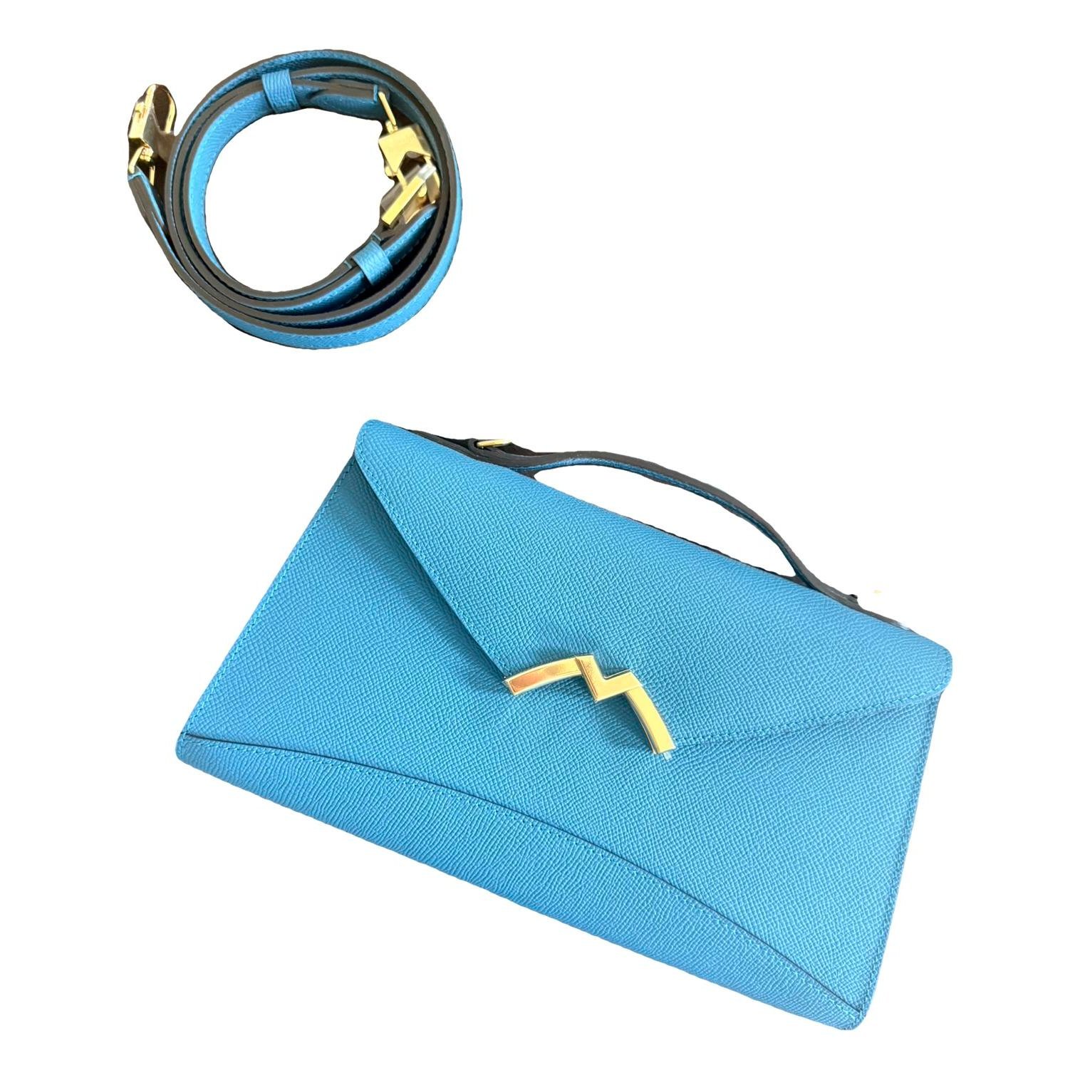 Leather clutch bag