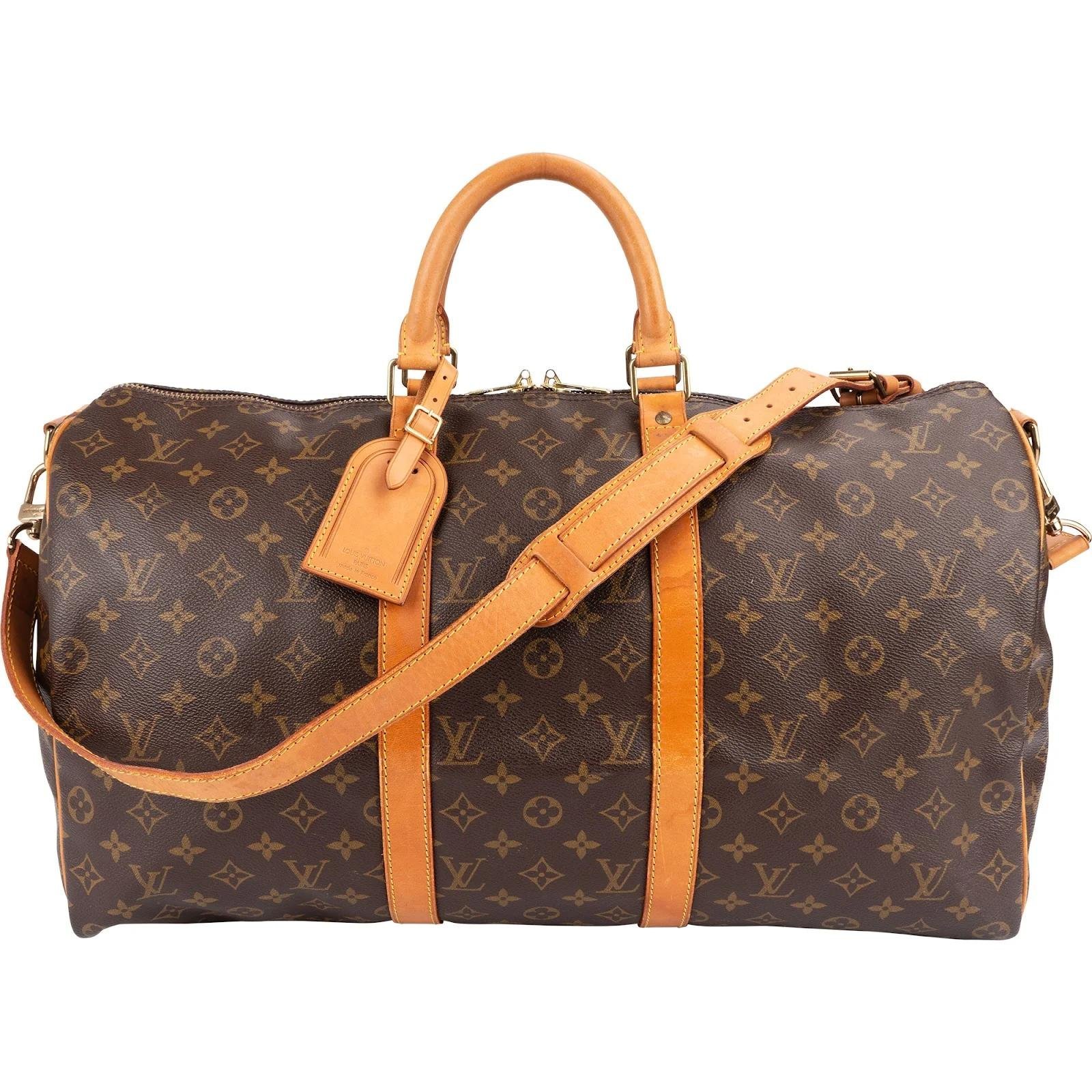 Keepall leather travel bag