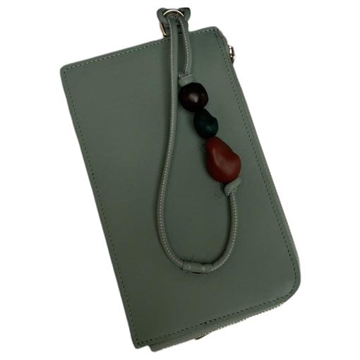 Leather clutch bag