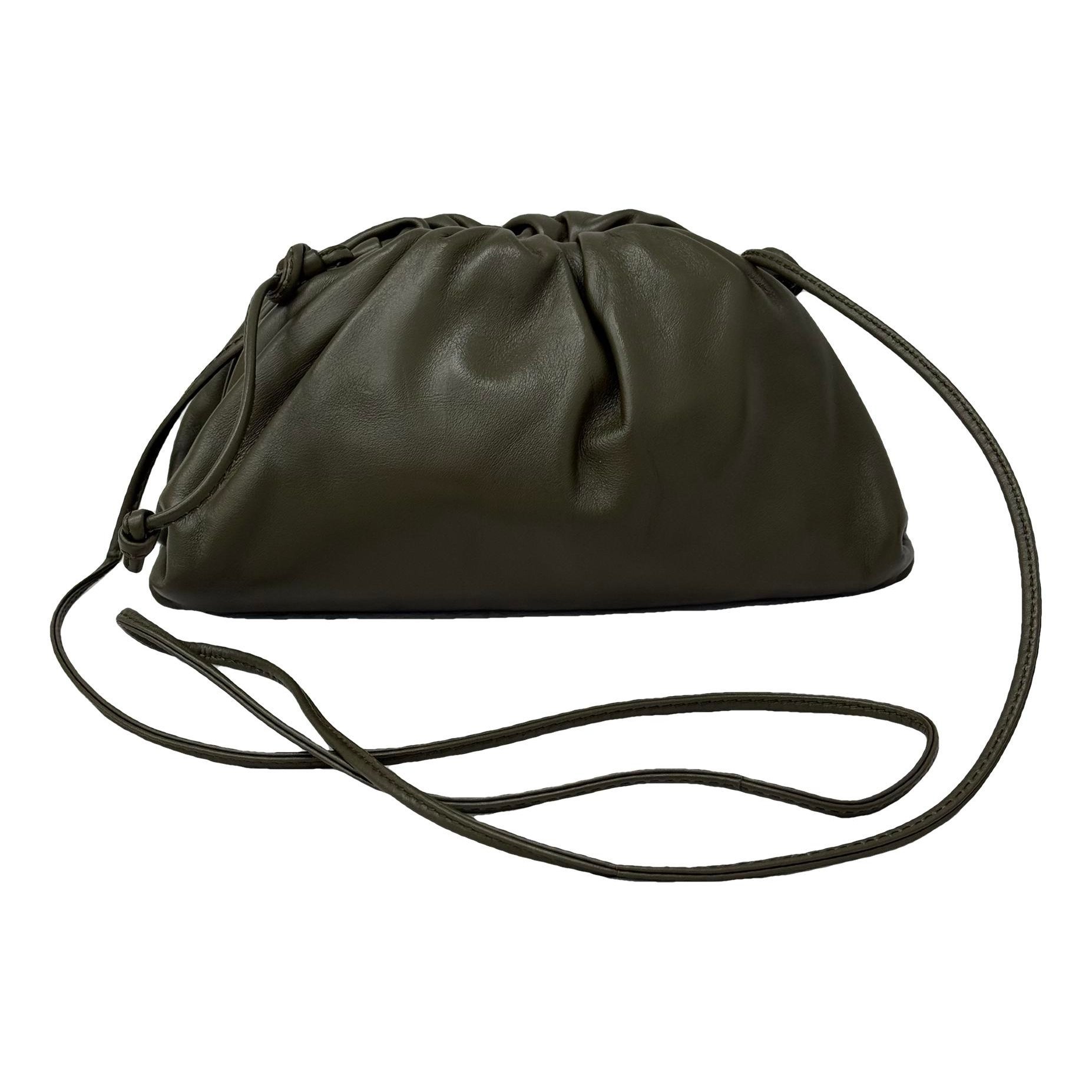Pouch leather handbag