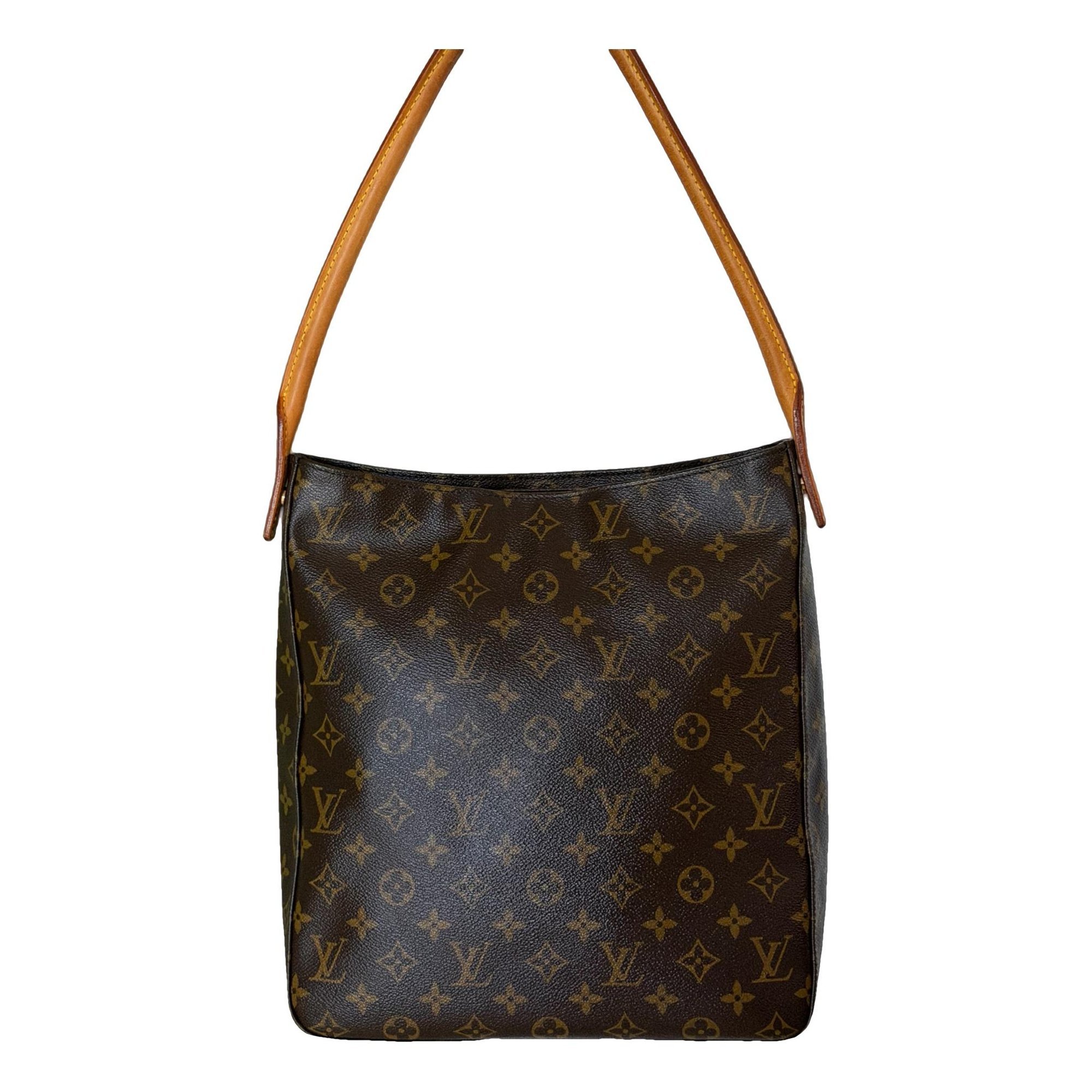 Looping leather handbag