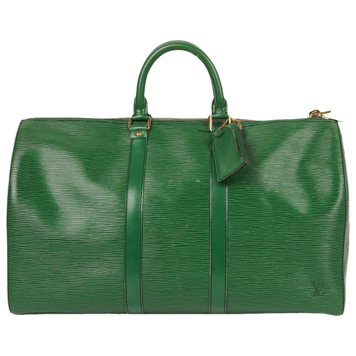 Keepall leather travel bag