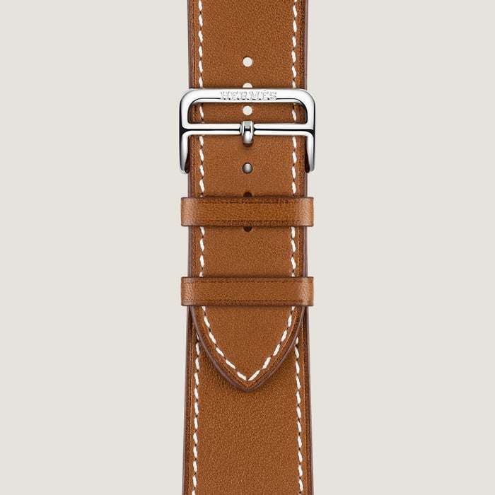 Fauve Band Apple Watch Hermès Single Tour 46 MM Deployment Buckle