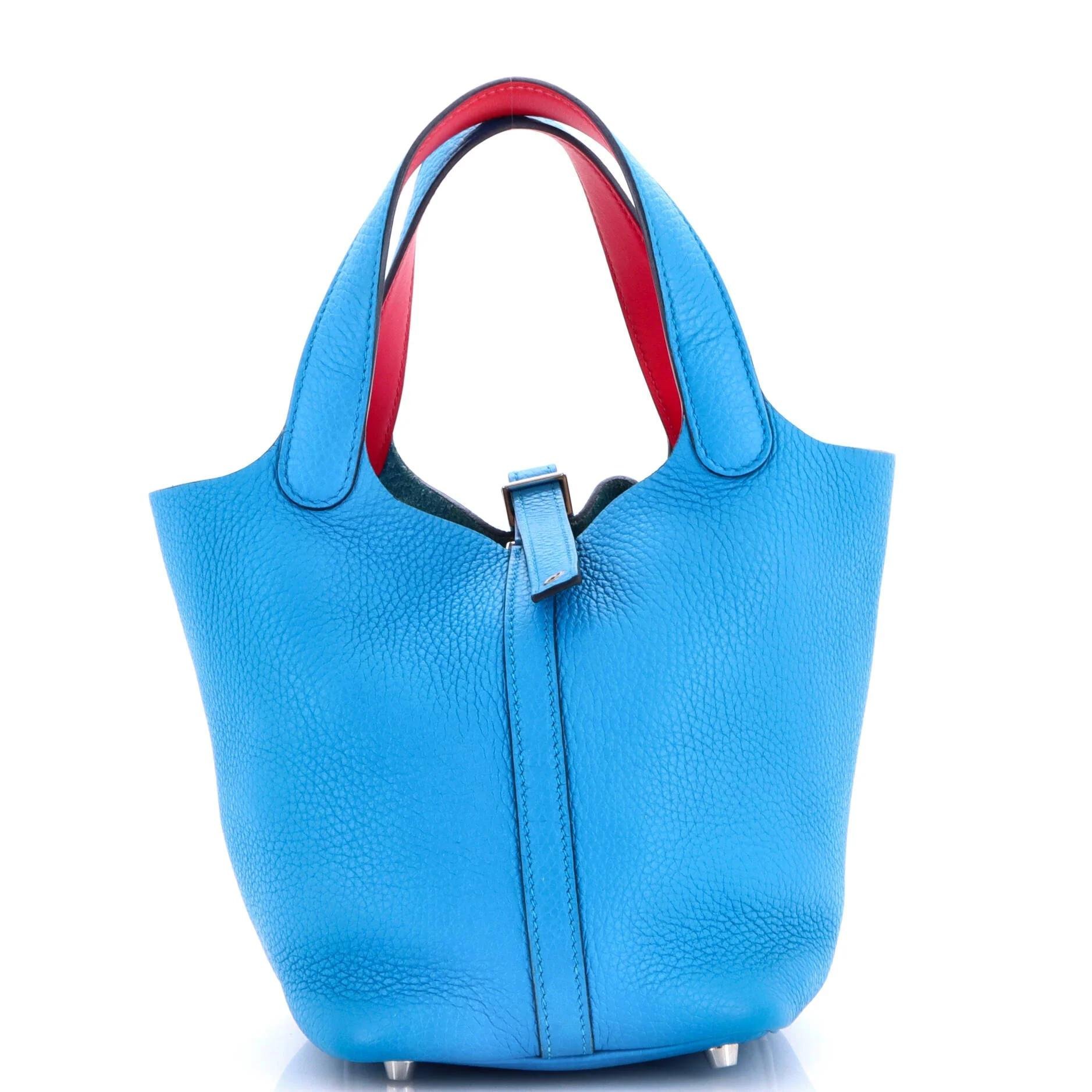 Picotin leather tote