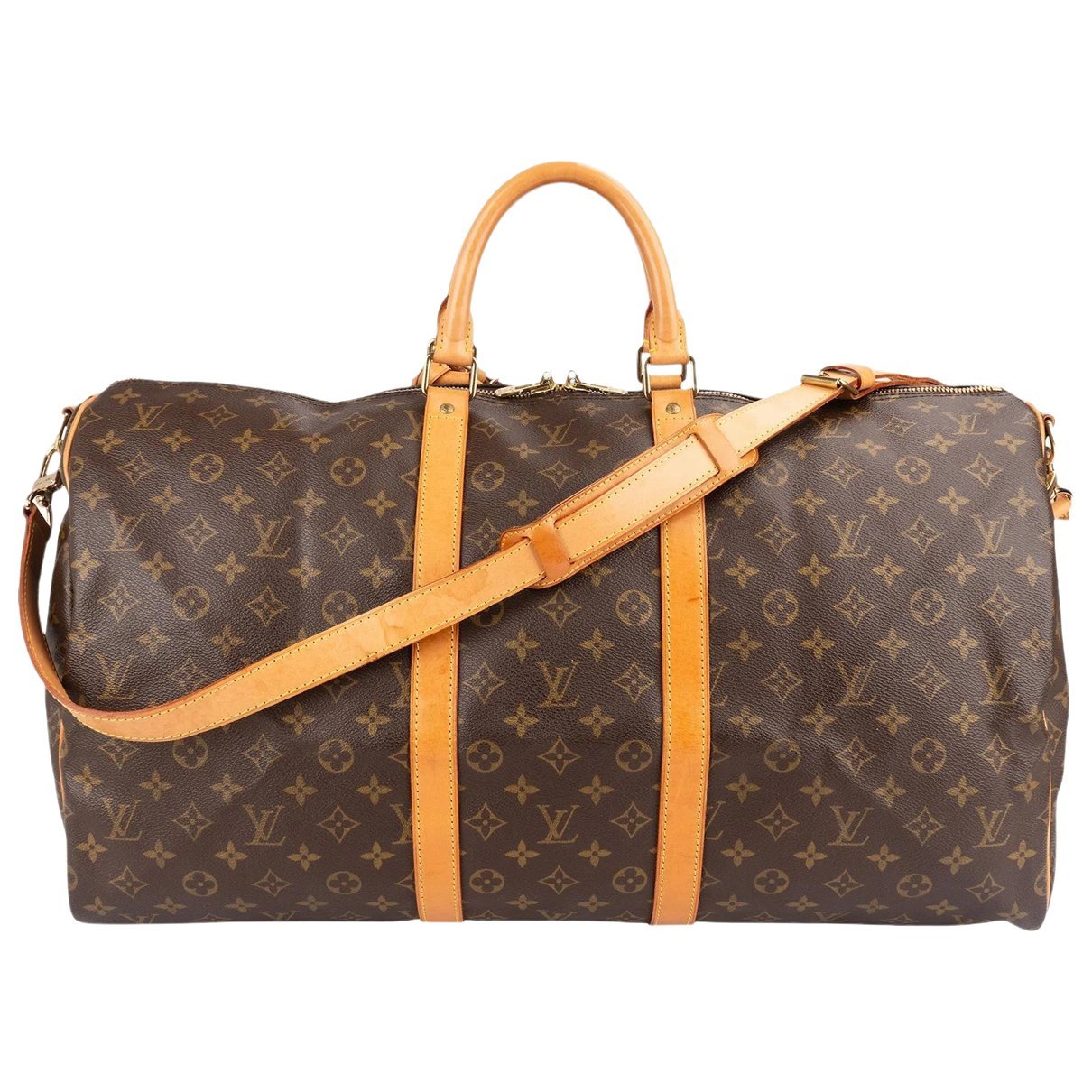 Keepall leather travel bag