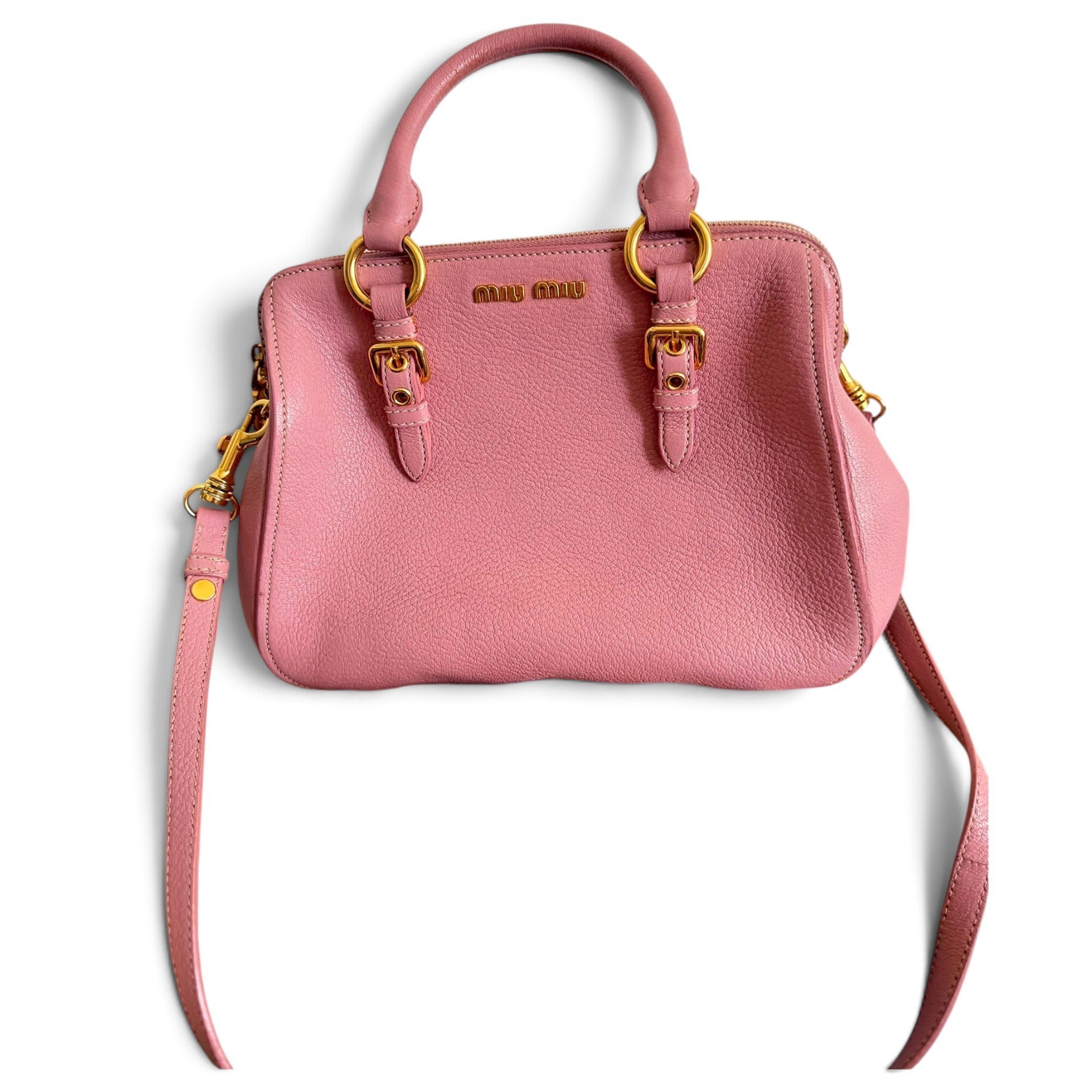 Coffer leather handbag