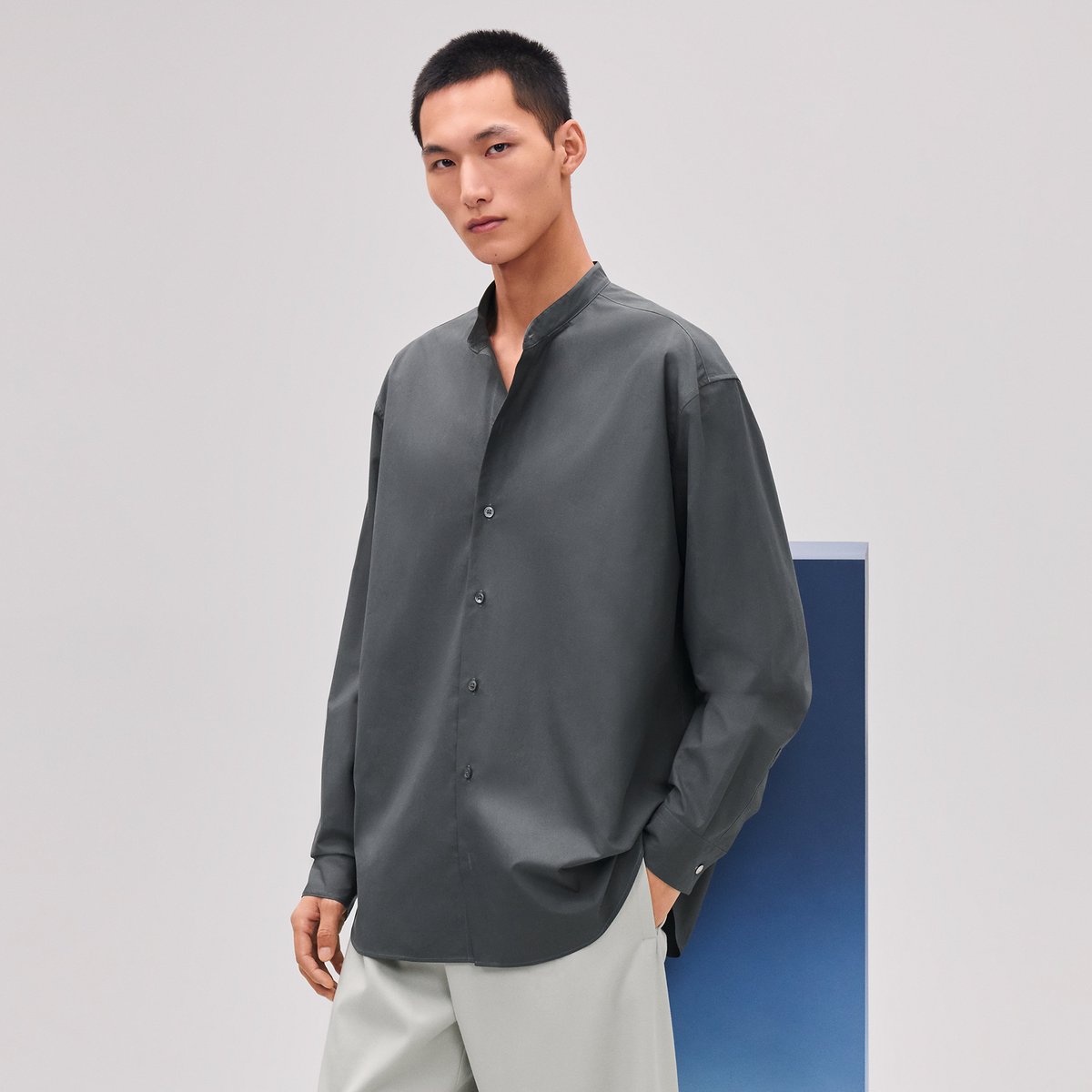 Orage Boxy Fit Shirt With Marius Collar