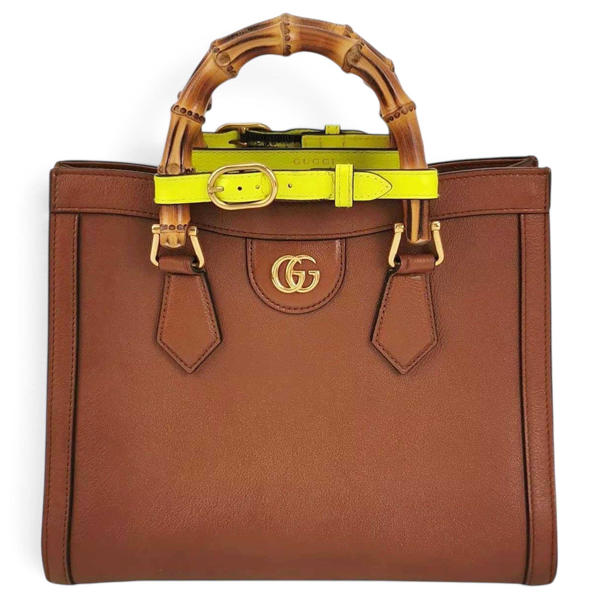 Diana Bamboo leather handbag