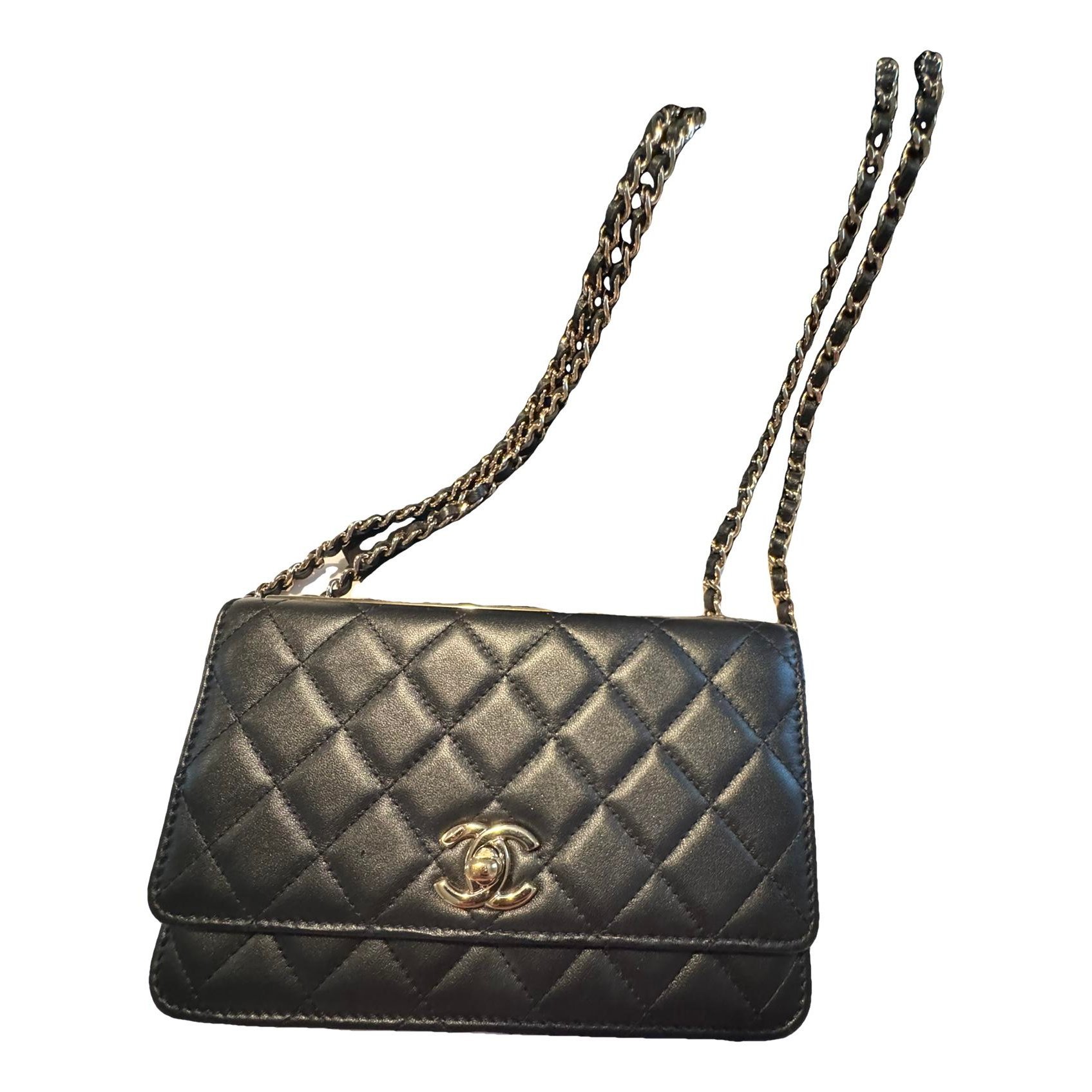 Trendy CC Wallet on Chain leather crossbody bag