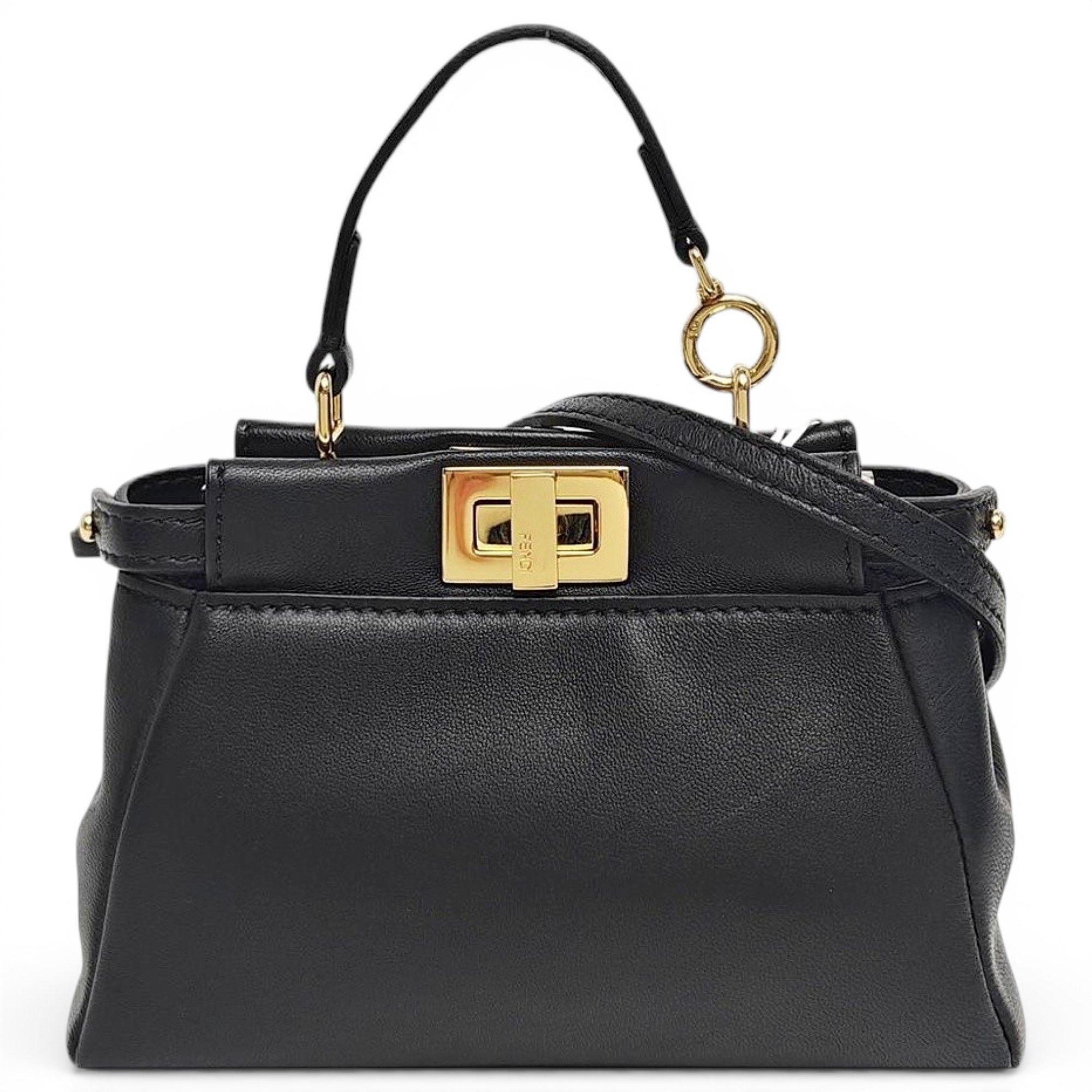 Peekaboo leather handbag