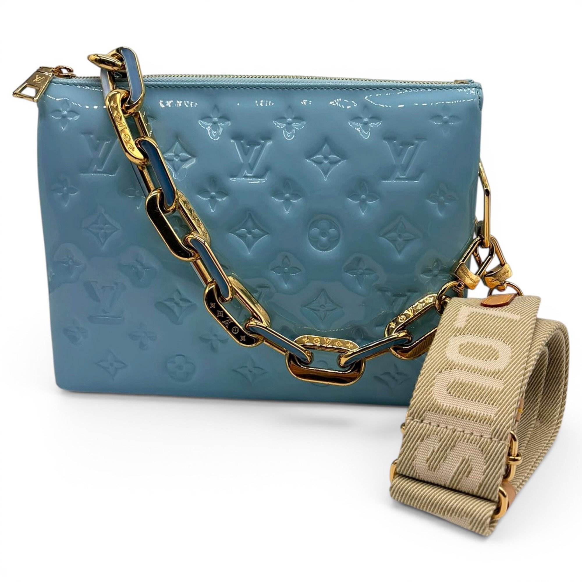Coussin patent leather handbag
