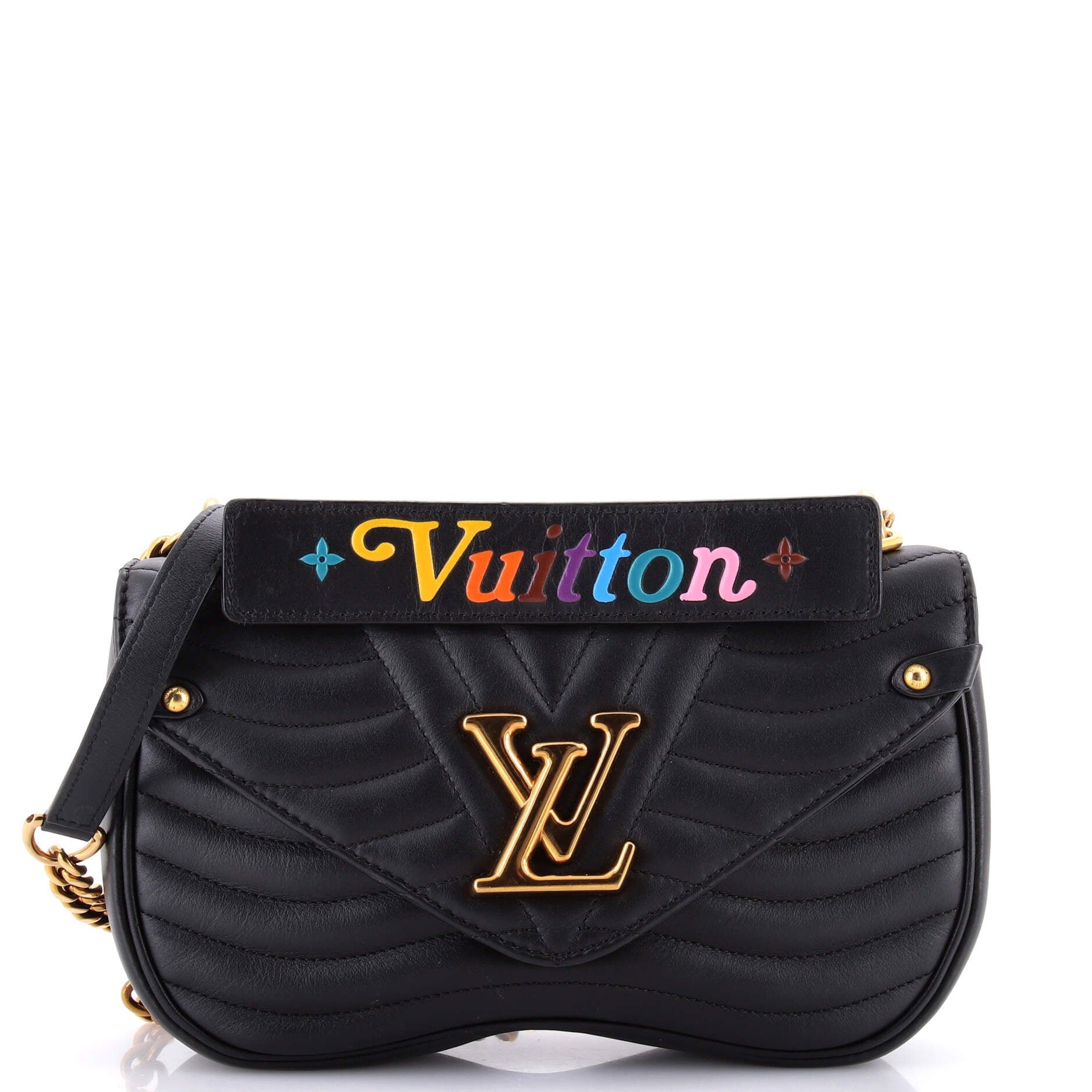 Louis Vuitton New Wave Chain Bag Quilted Leather MM