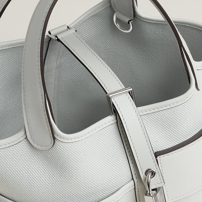 Gris Platine Picotin Lock 18 Pocket Bag