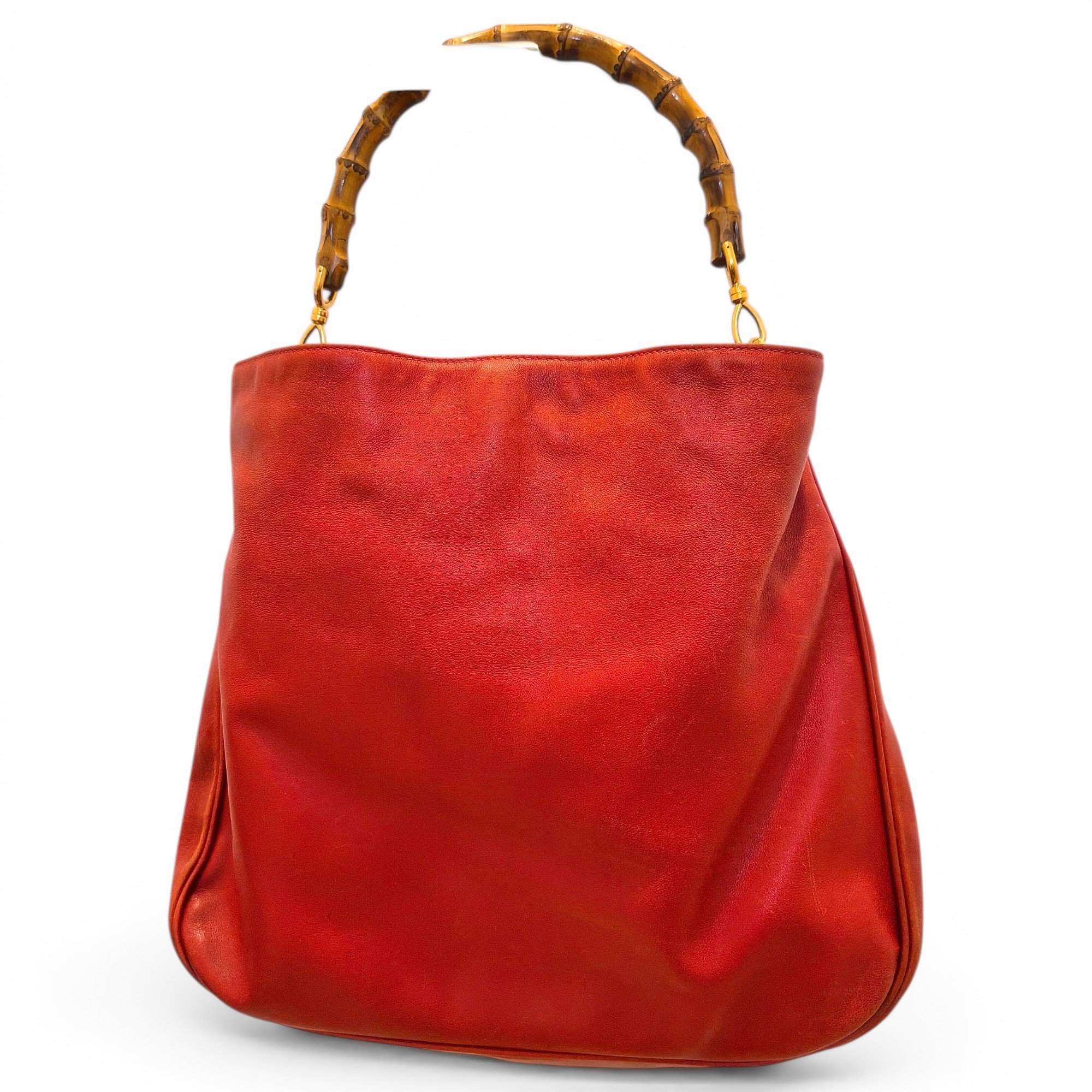 Bamboo Top Handle leather handbag