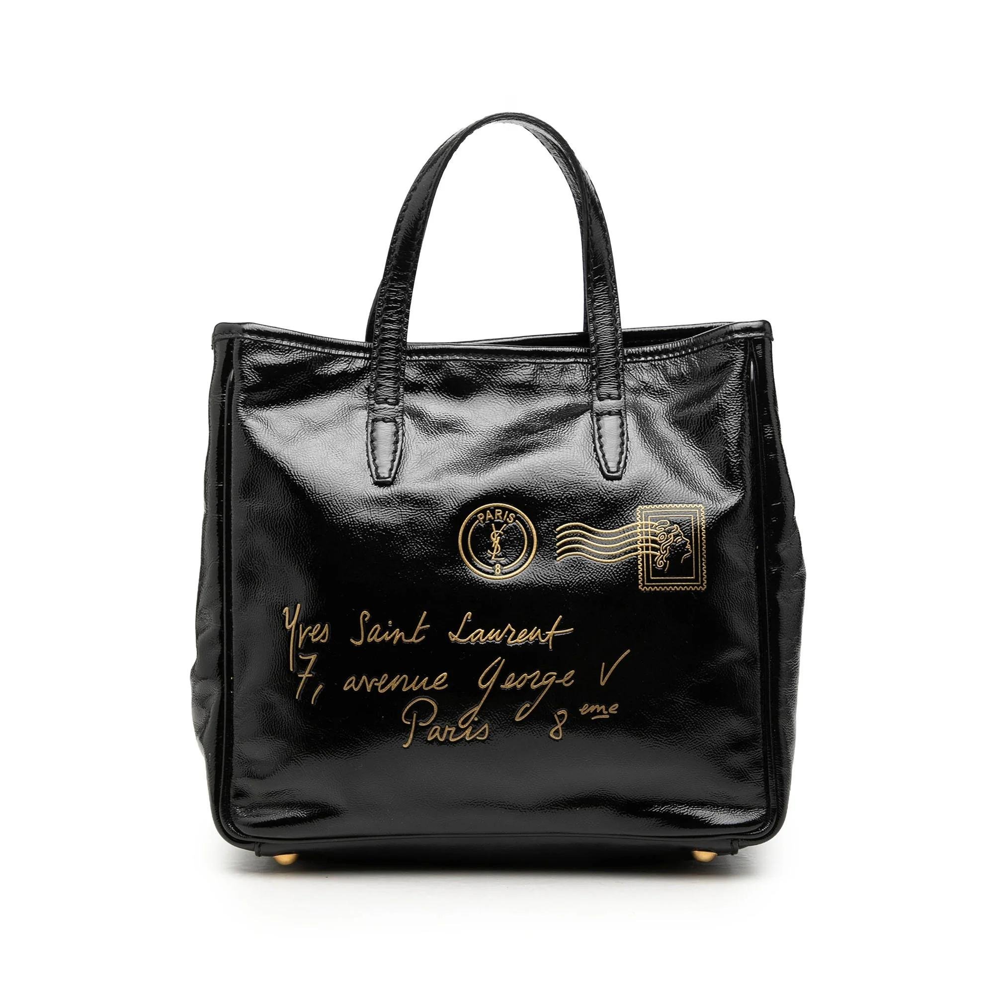 Patent leather tote