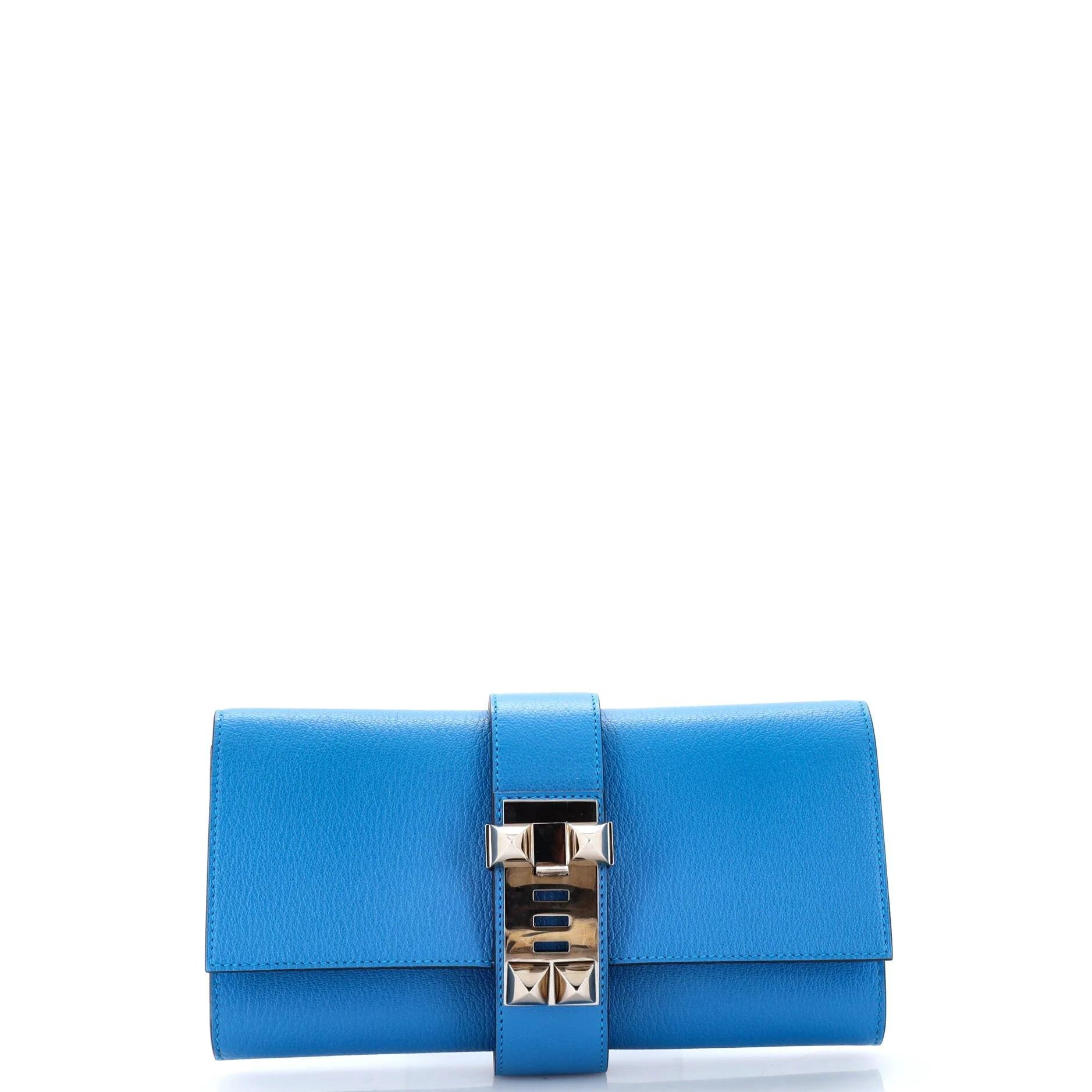 Leather clutch bag