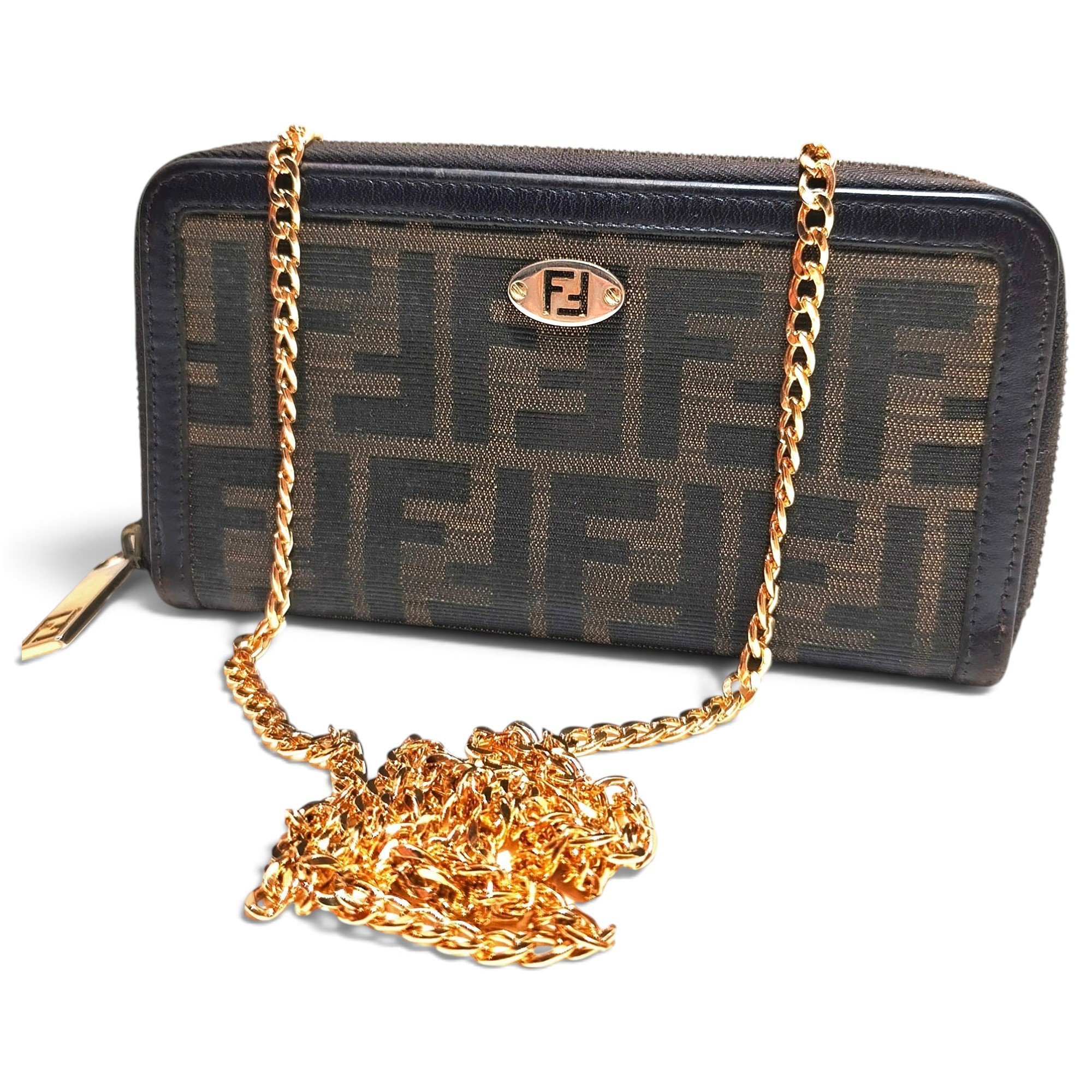 Leather clutch bag