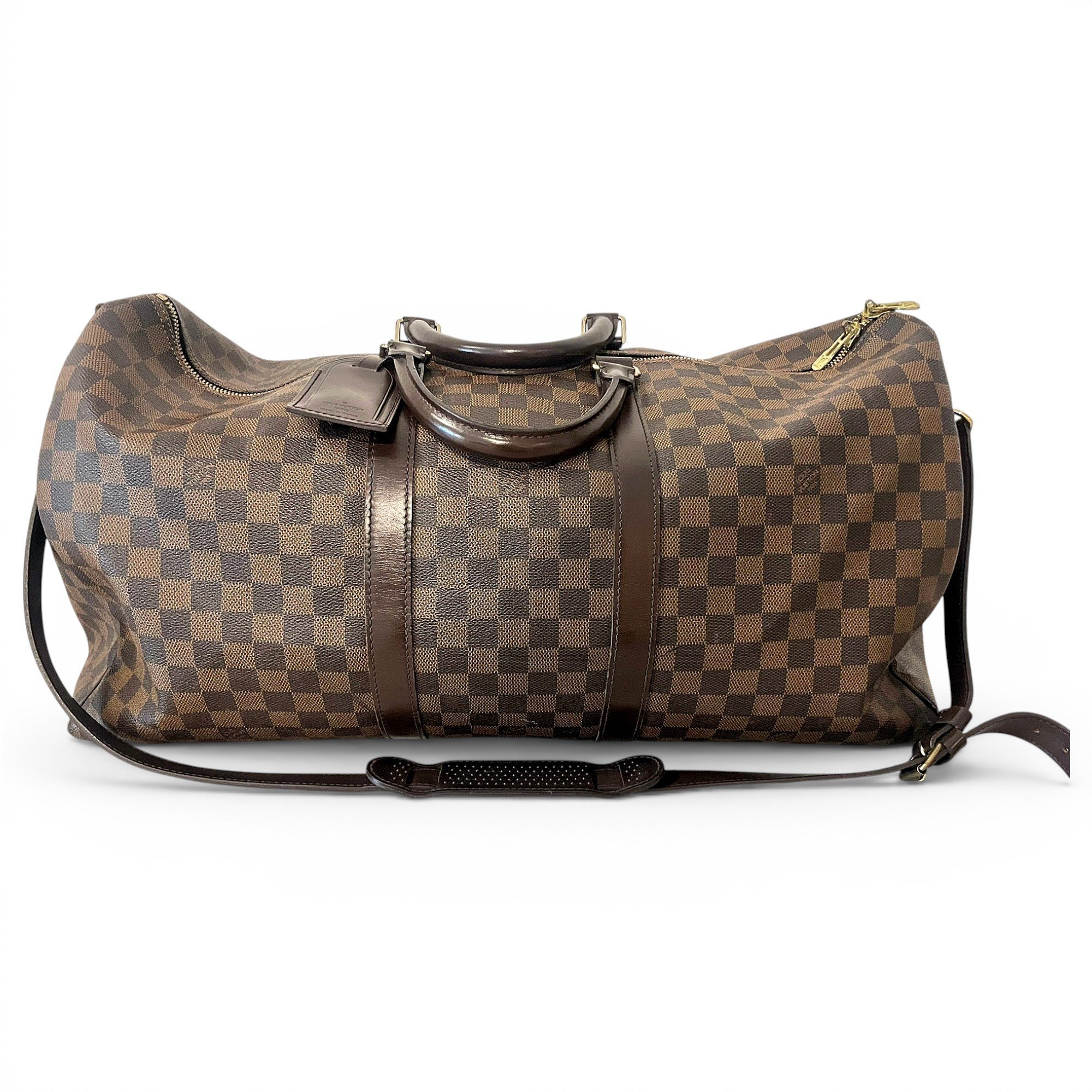 Keepall patent leather travel bag