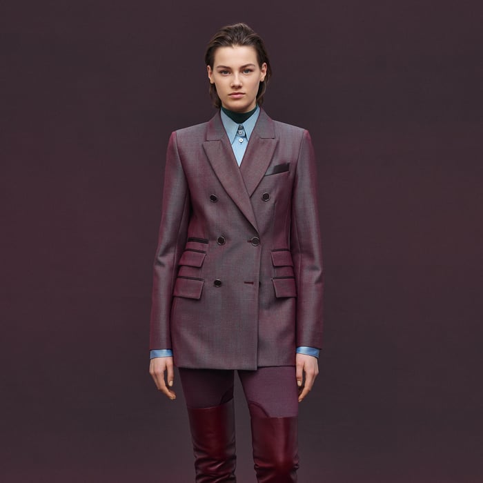 Rouge Bordeaux Wraparound Suit Jacket
