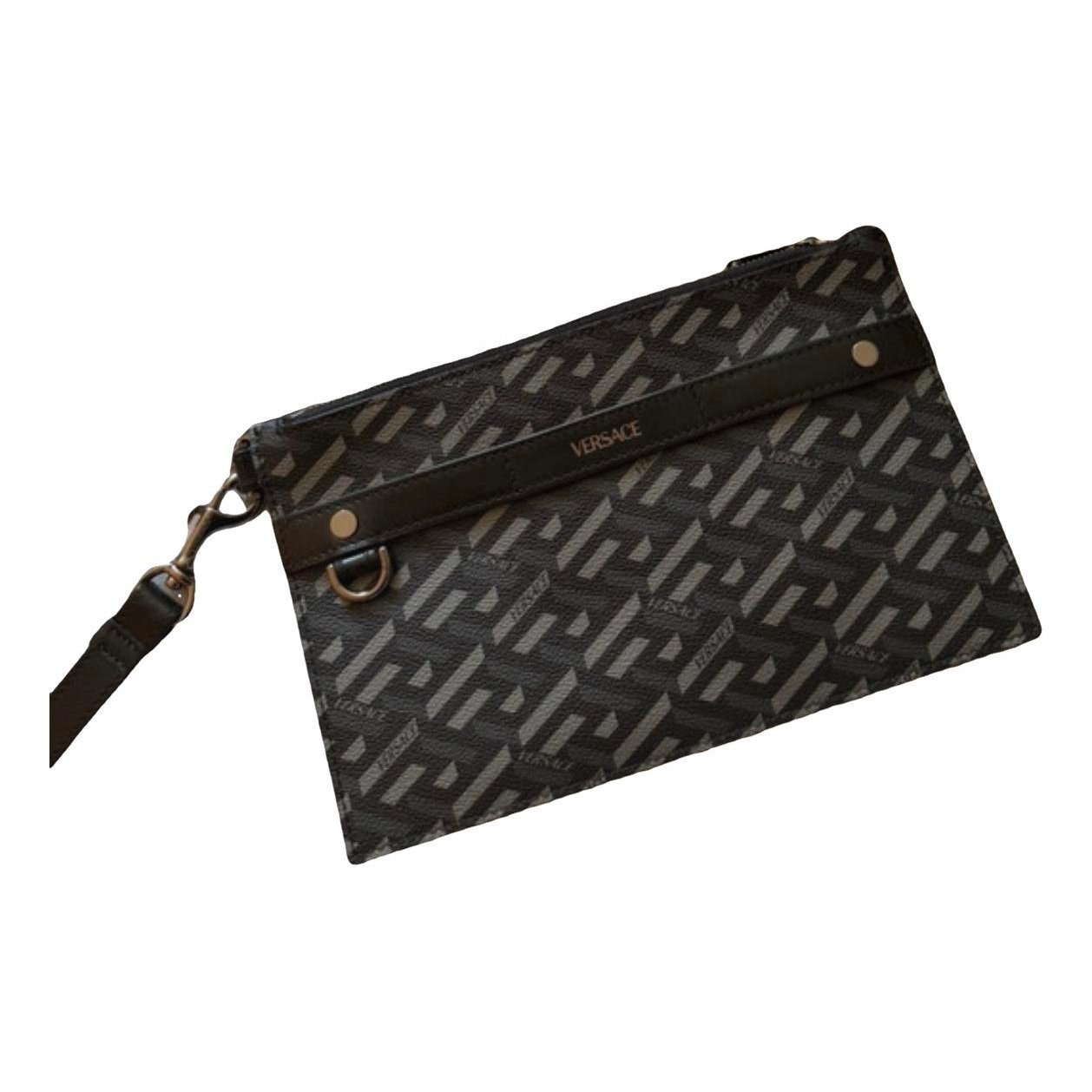 Leather clutch bag