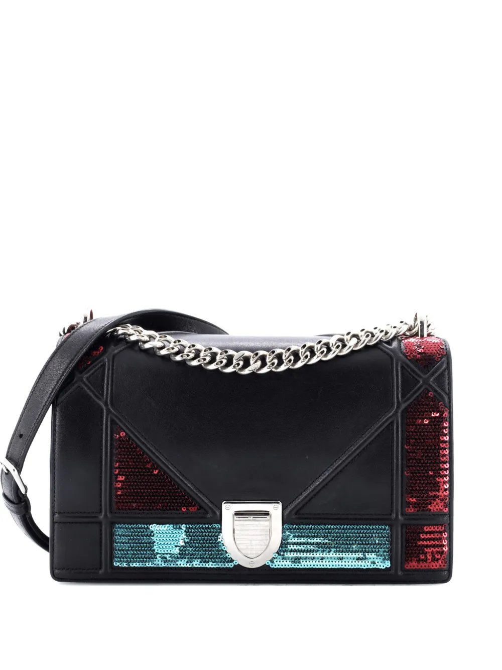 Diorama Flap Bag Sequin Embellished Lambskin Medium crossbody bag