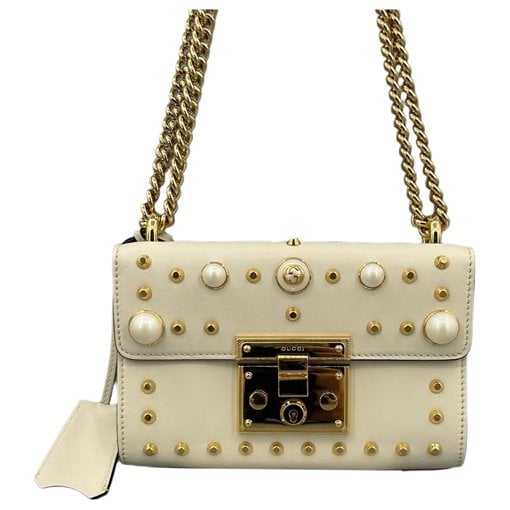 Padlock leather handbag