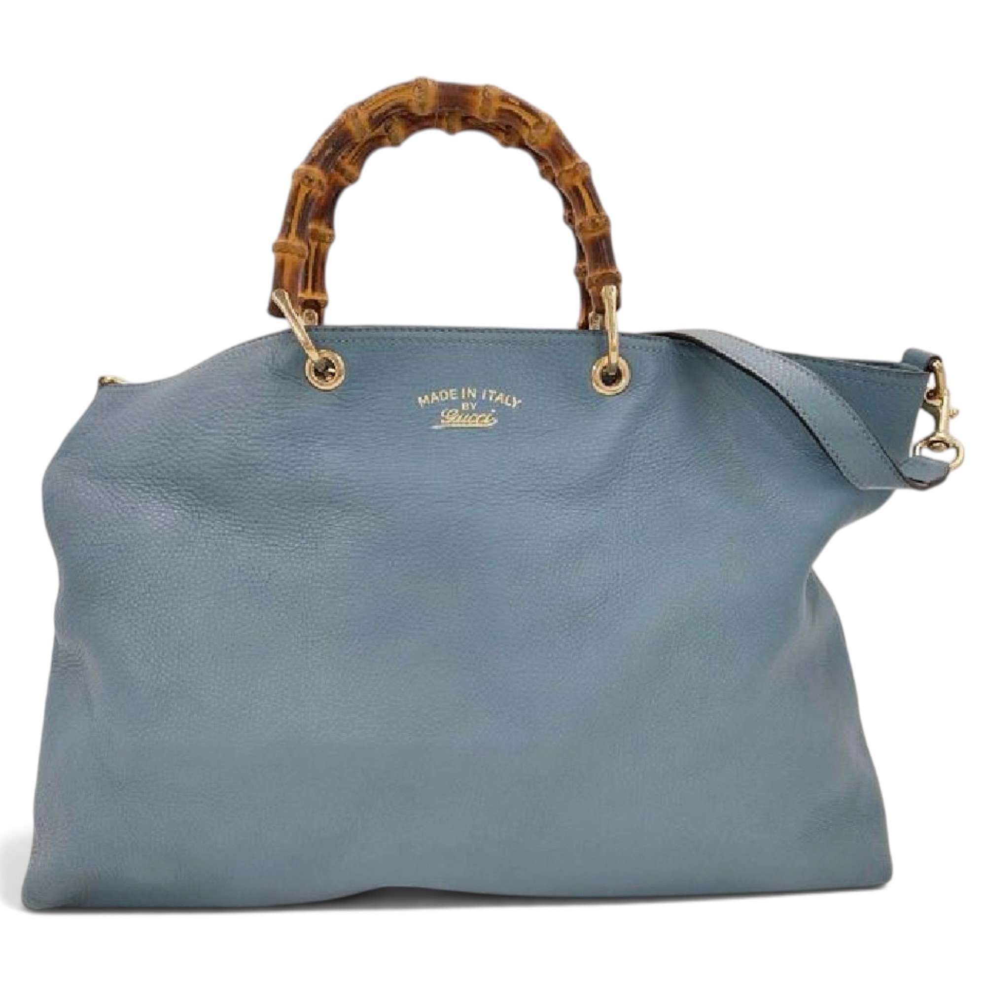 Bamboo Shopper leather handbag