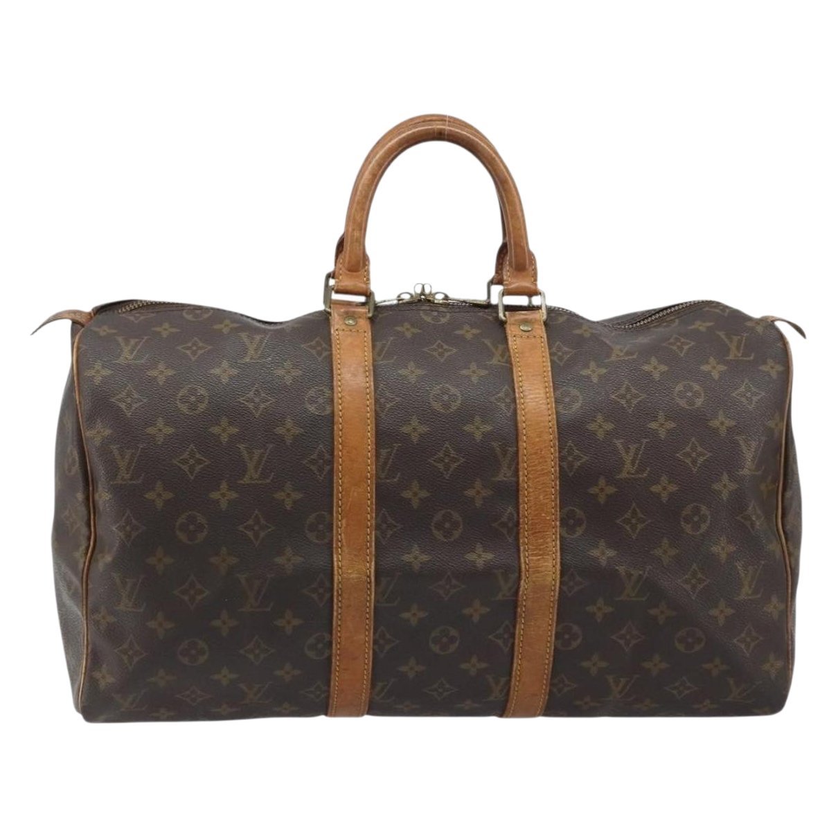 Keepall leather travel bag