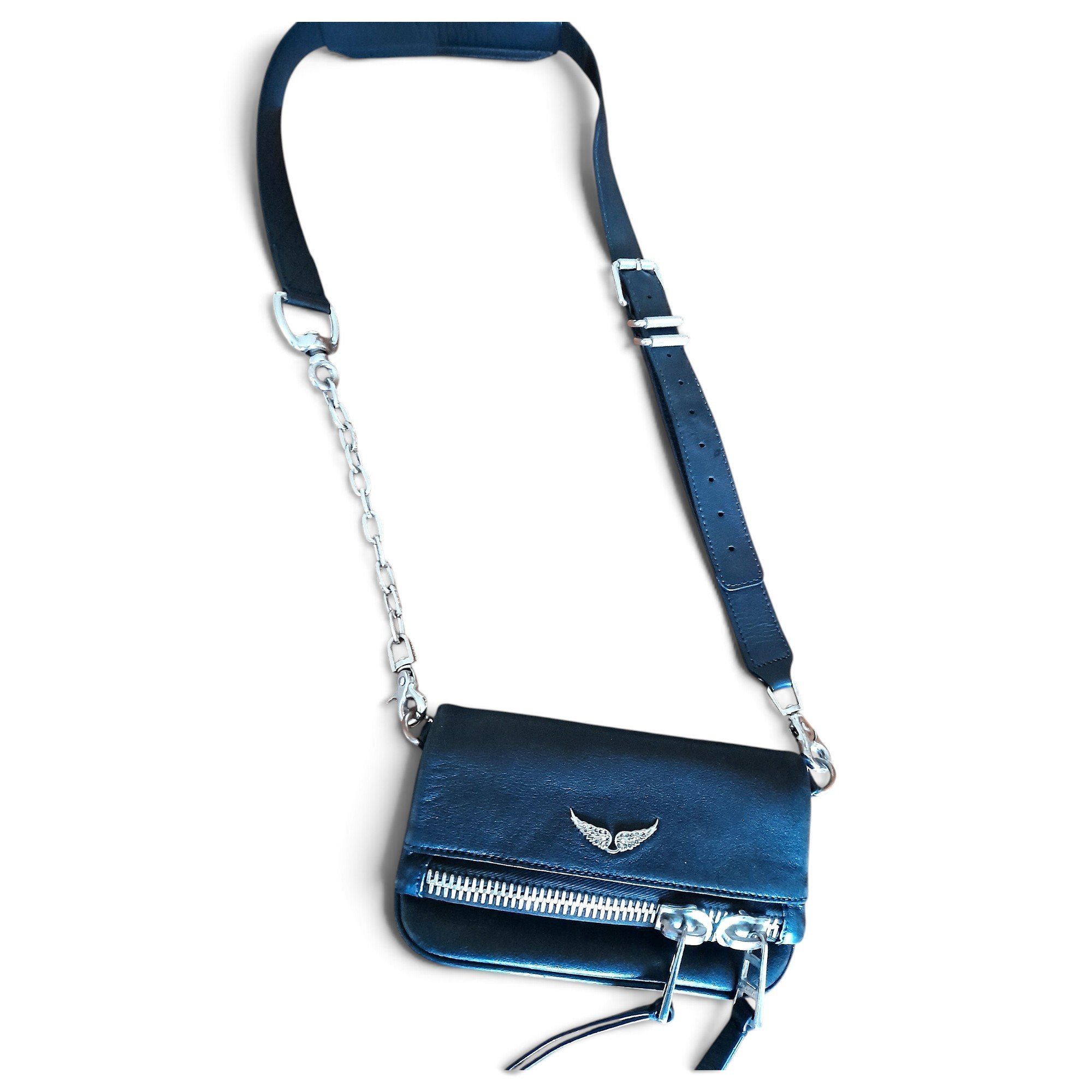 Rock leather crossbody bag
