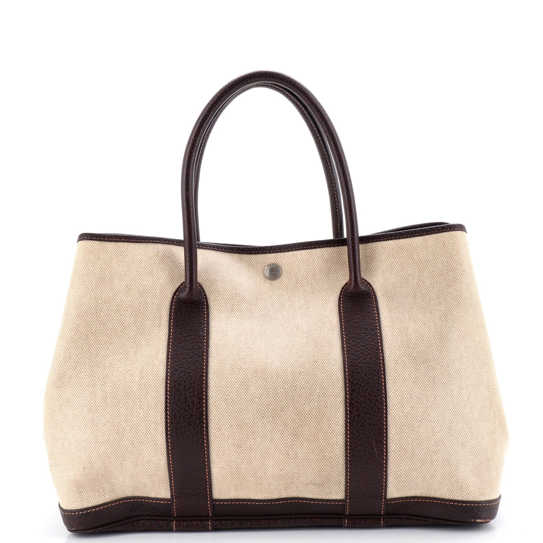 Hermes Garden Party Tote Toile and Leather 36