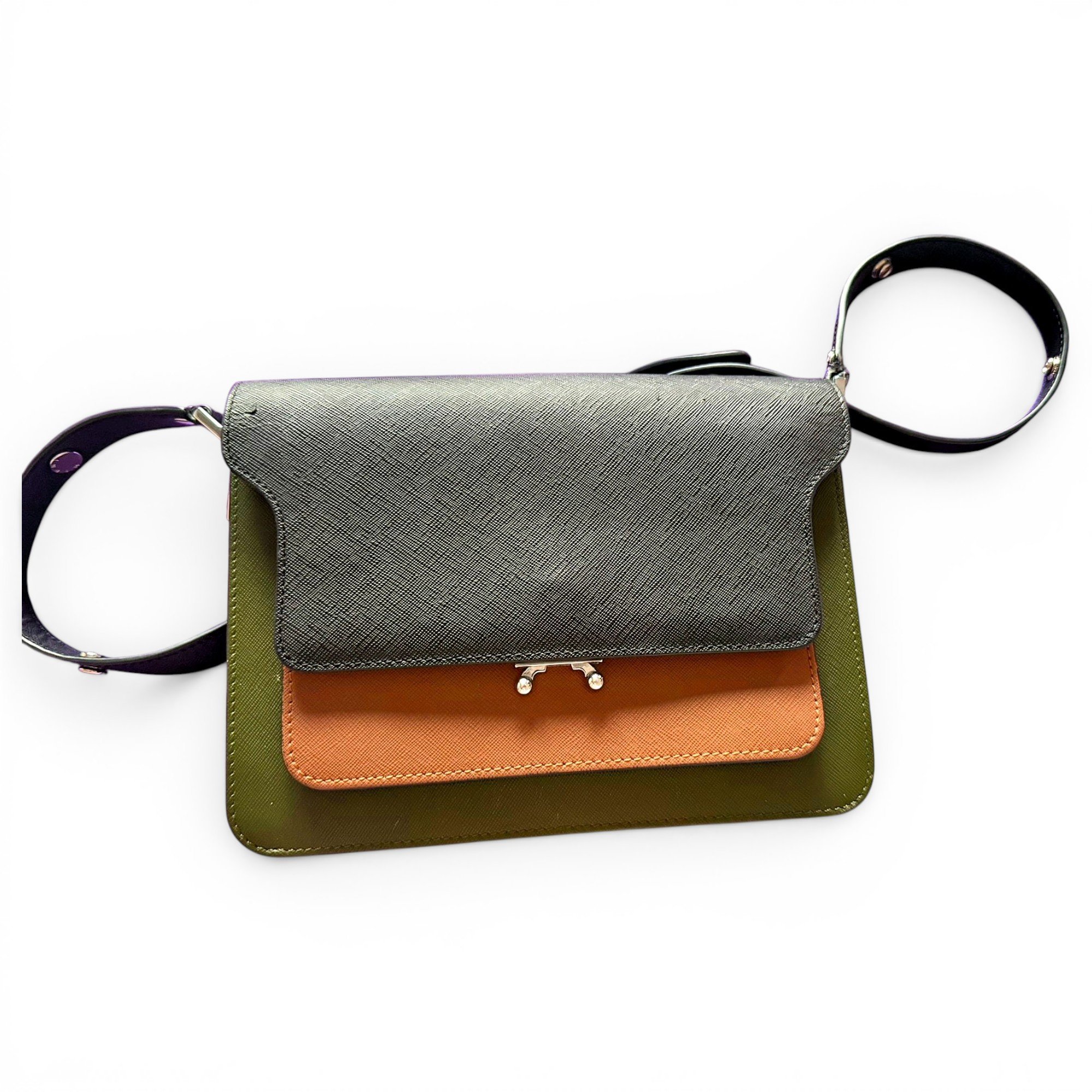 Marni Trunk leather crossbody bag