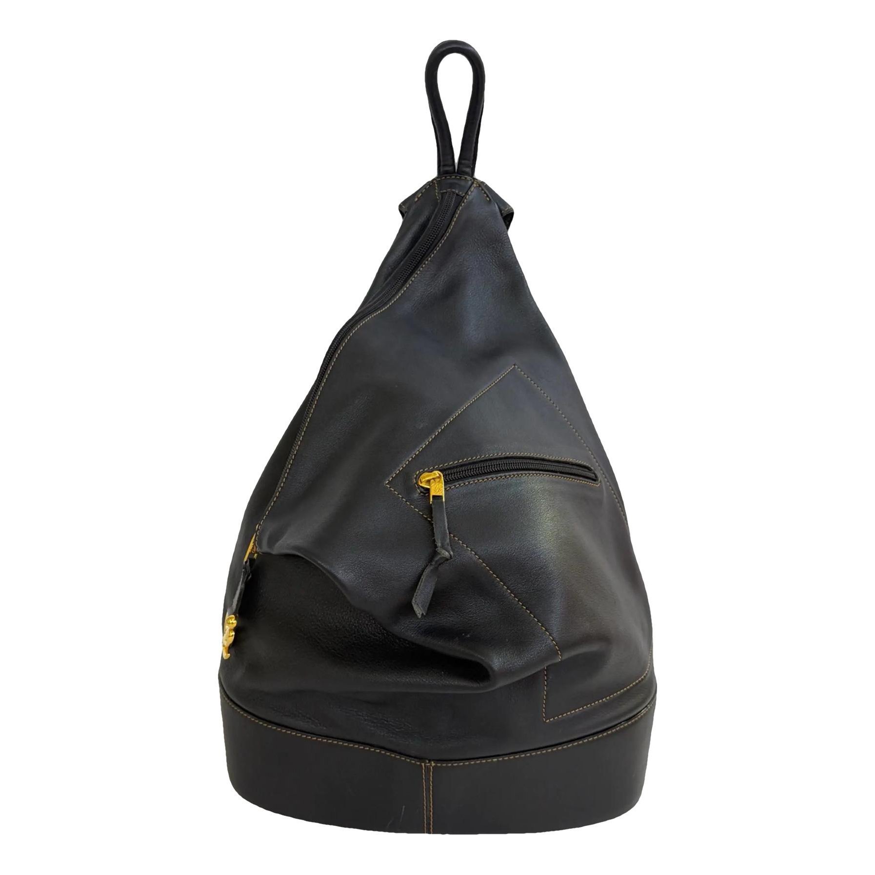 Leather backpack