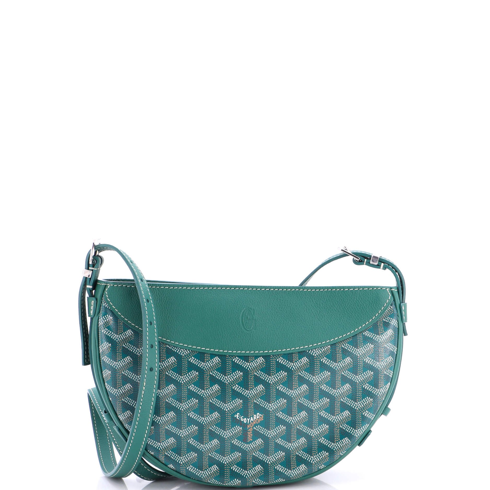 Hirondelle Shoulder Bag Coated Canvas and Leather