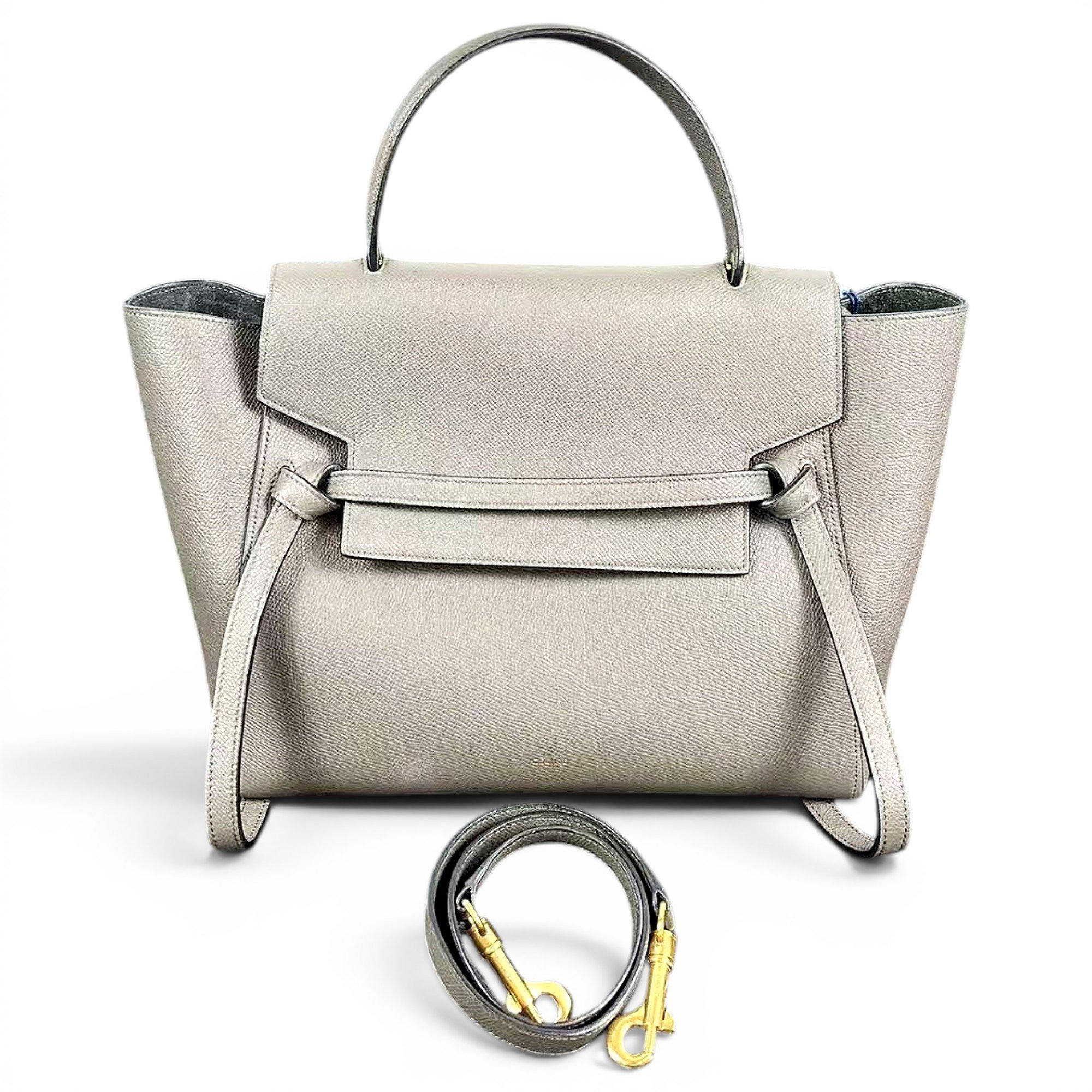 Belt leather handbag